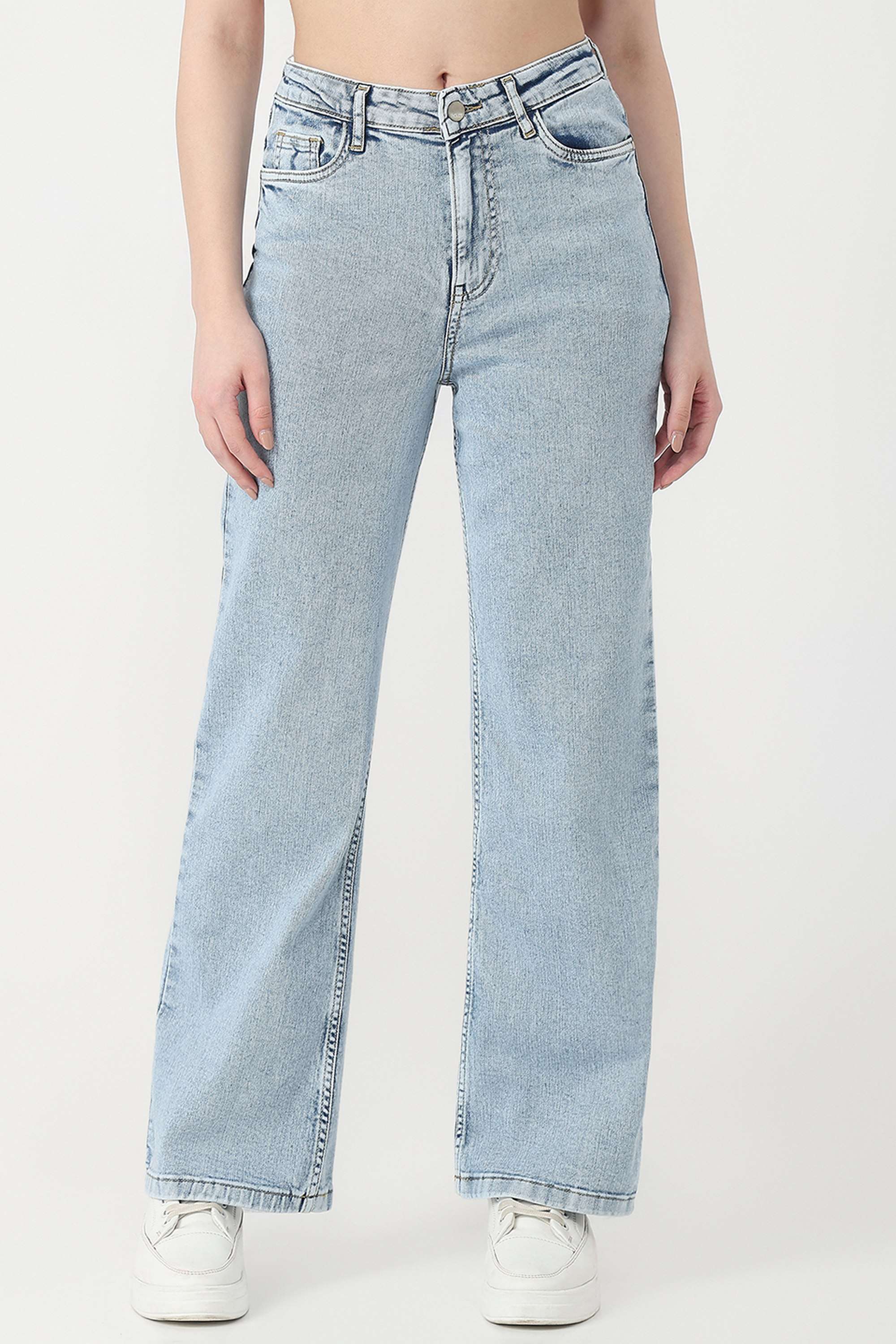 High-Rise-Blended-Fabric-Relaxed-Fit-Women-s-Jeans