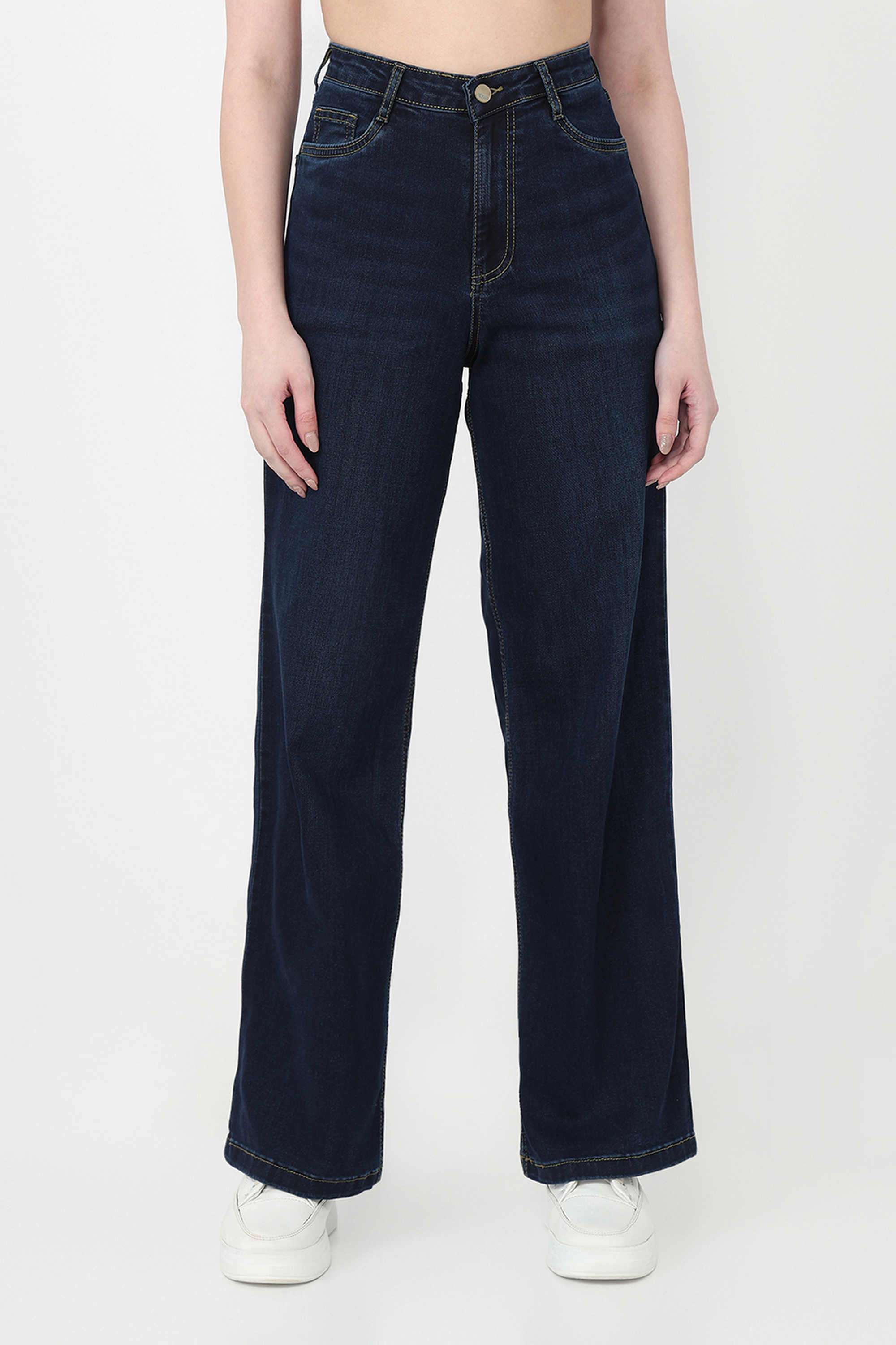 High-Rise-Blended-Fabric-Relaxed-Fit-Women-s-Jeans