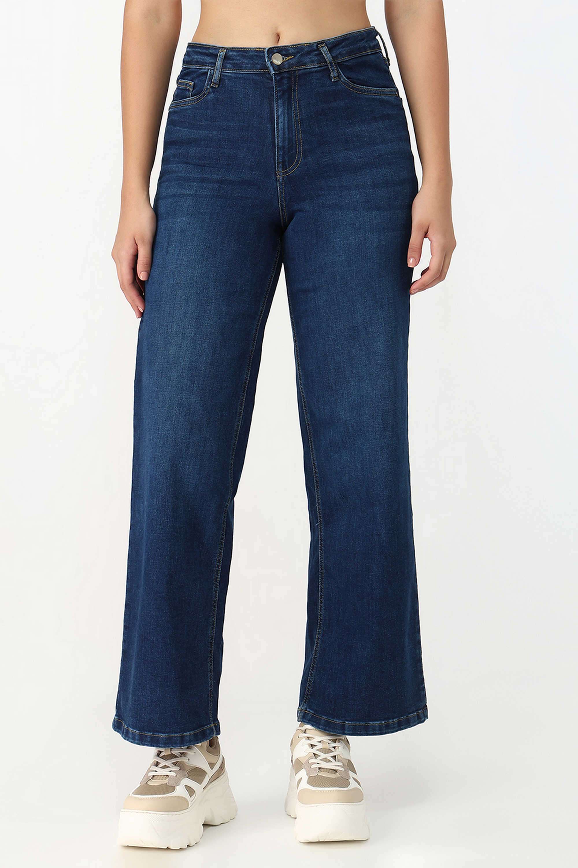 High-Rise-Blended-Fabric-Relaxed-Fit-Women-s-Jeans