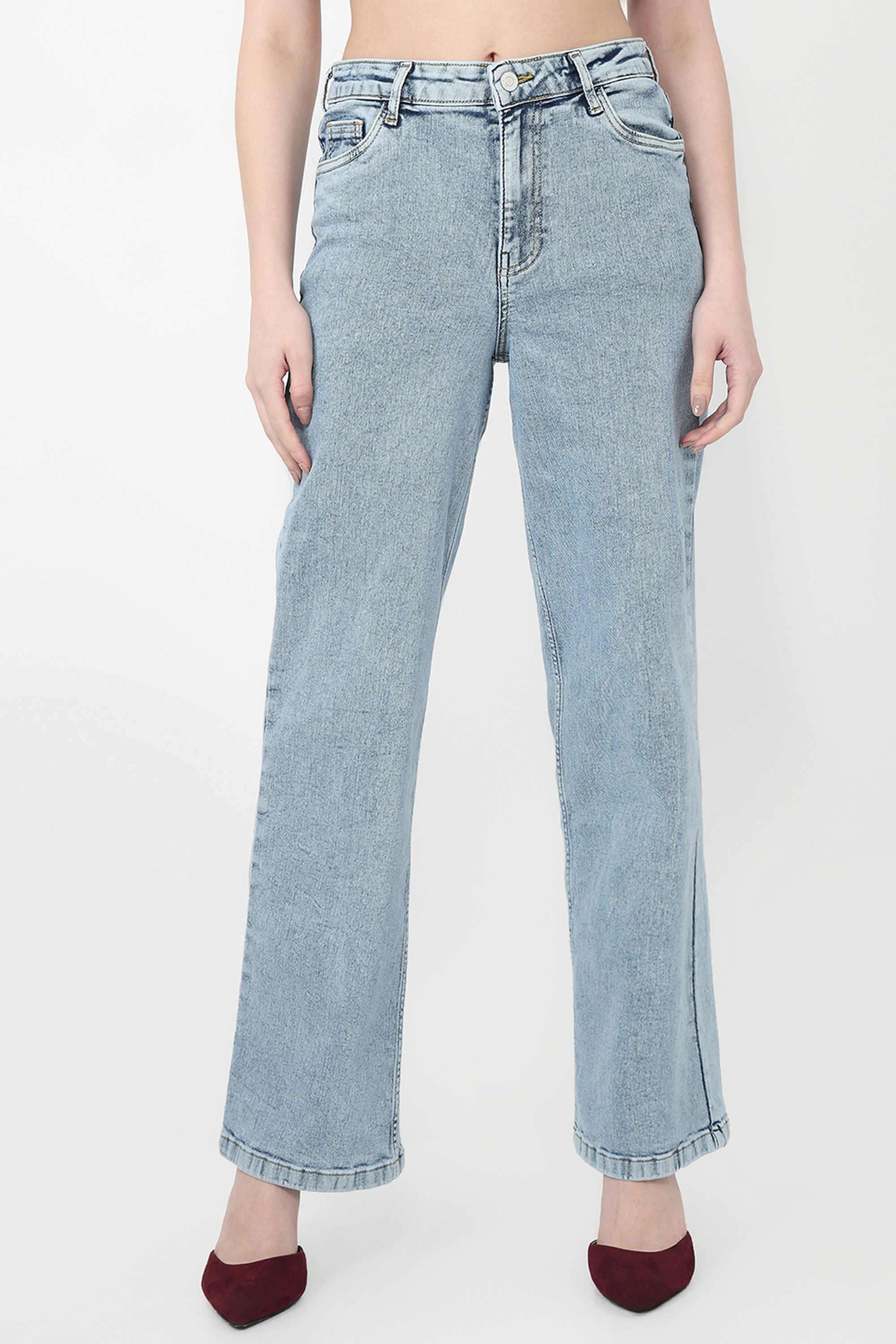 High-Rise-Blended-Fabric-Relaxed-Fit-Women-s-Jeans