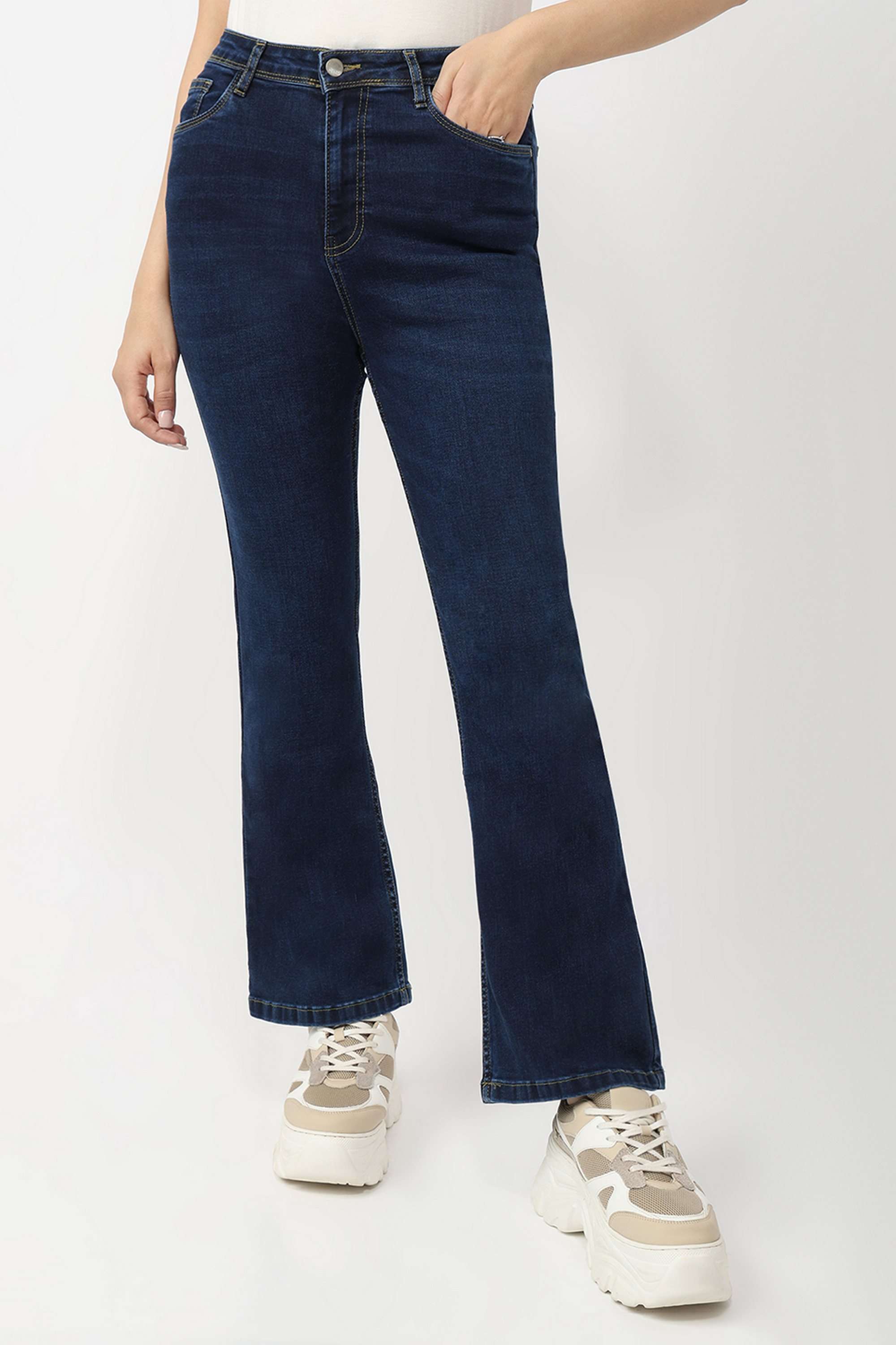 High-Rise-Blended-Fabric-Relaxed-Fit-Women-Jeans