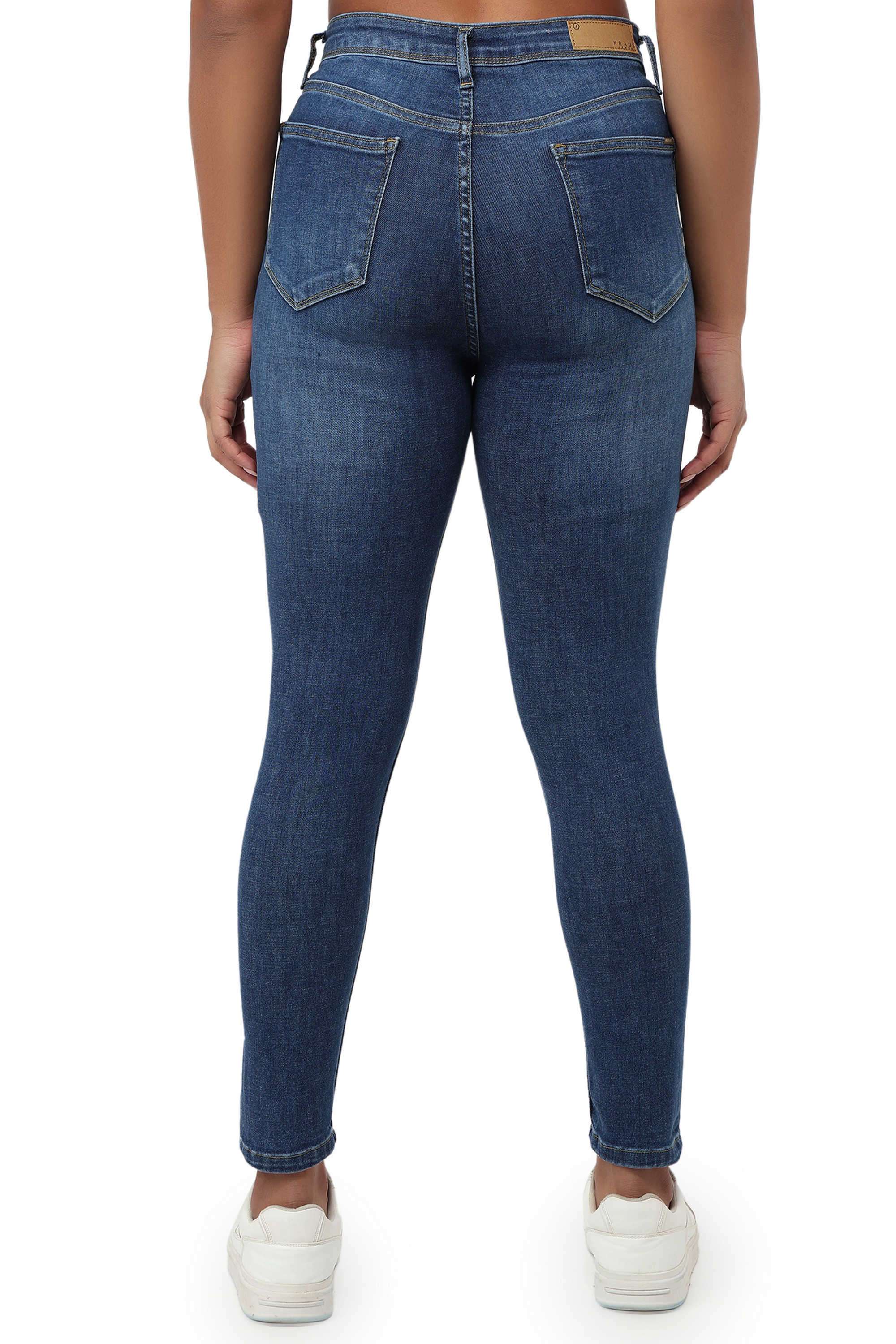 High-Rise-Blended-Fabric-Skinny-Fit-Women-s-Jeans
