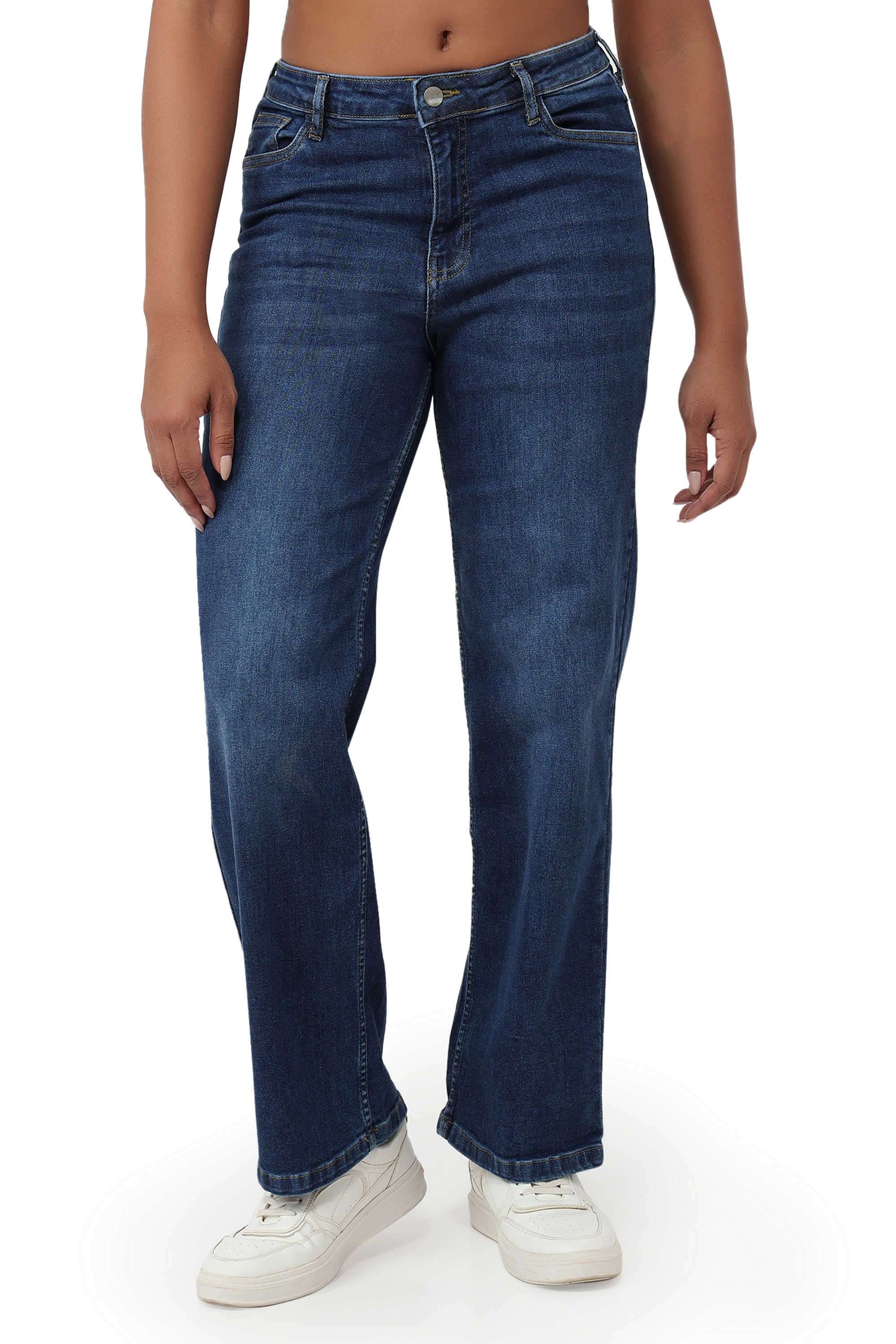 High-Rise-Blended-Fabric-Relaxed-Fit-Women-s-Jeans