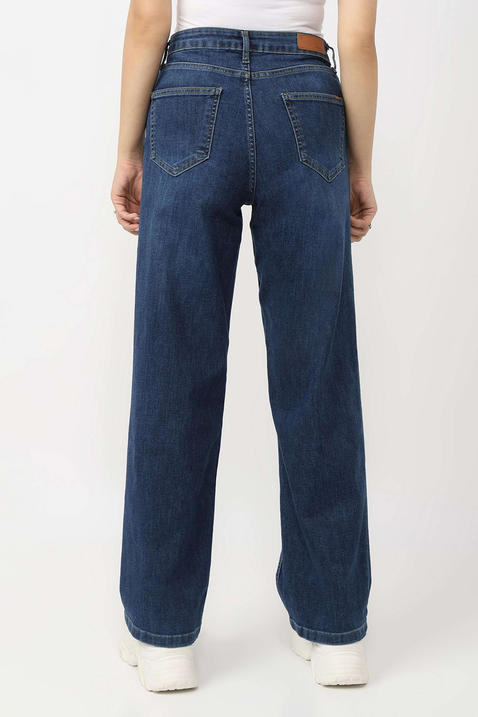 High-Rise-Blended-Fabric-Relaxed-Fit-Women-Jeans
