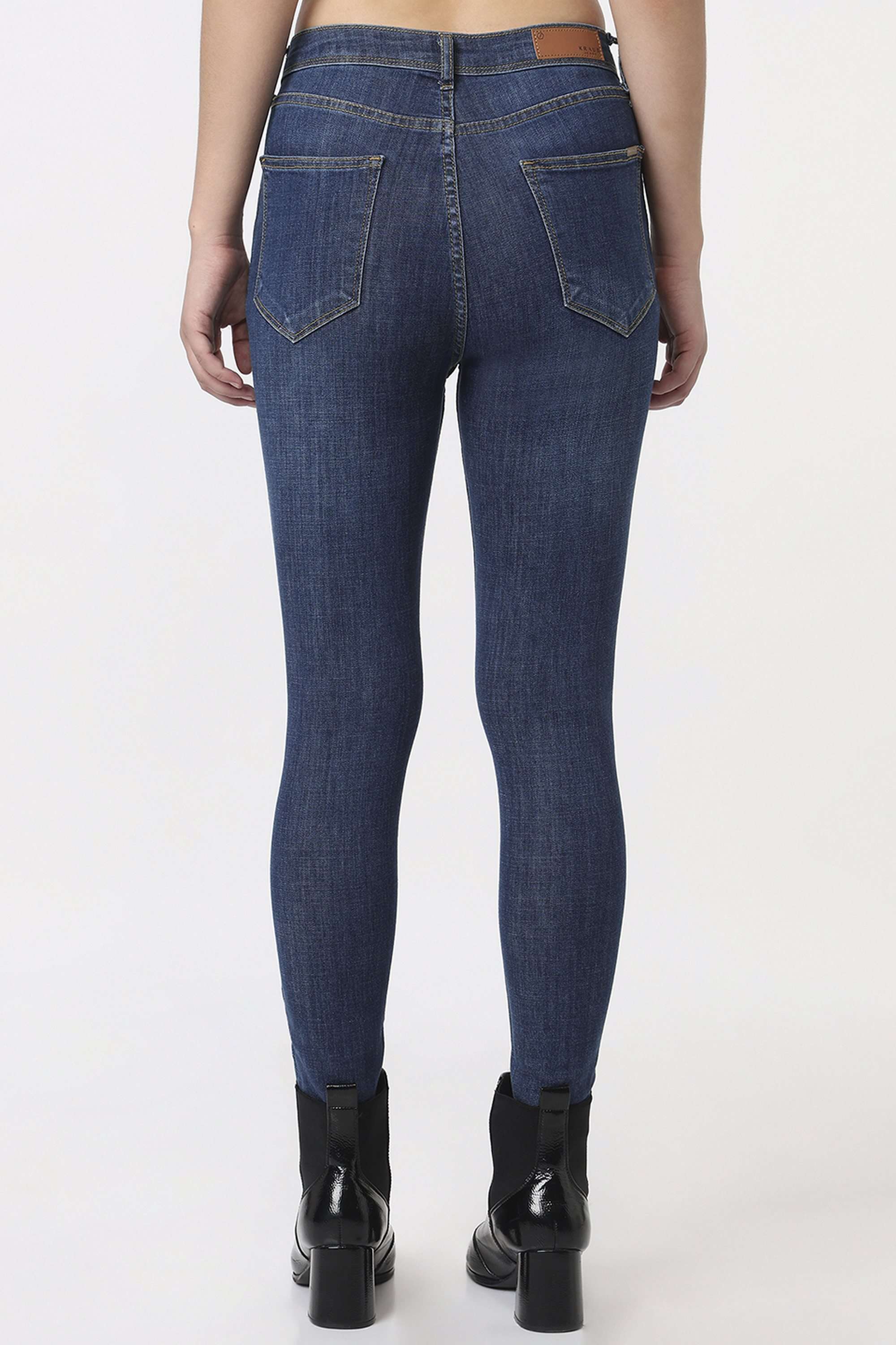 High-Rise-Blended-Fabric-Skinny-Fit-Women-Jeans