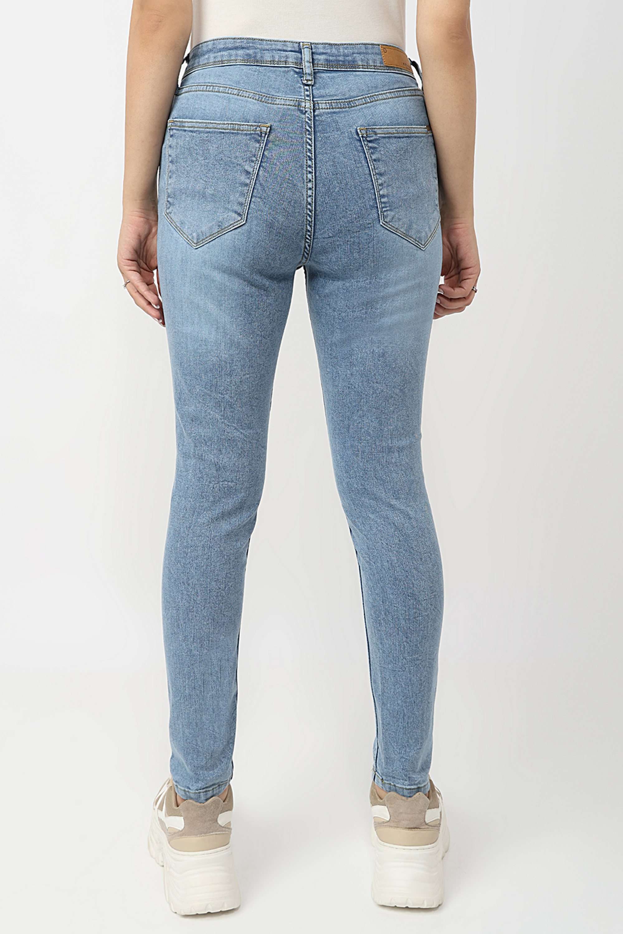 High-Rise-Blended-Fabric-Skinny-Fit-Women-Jeans