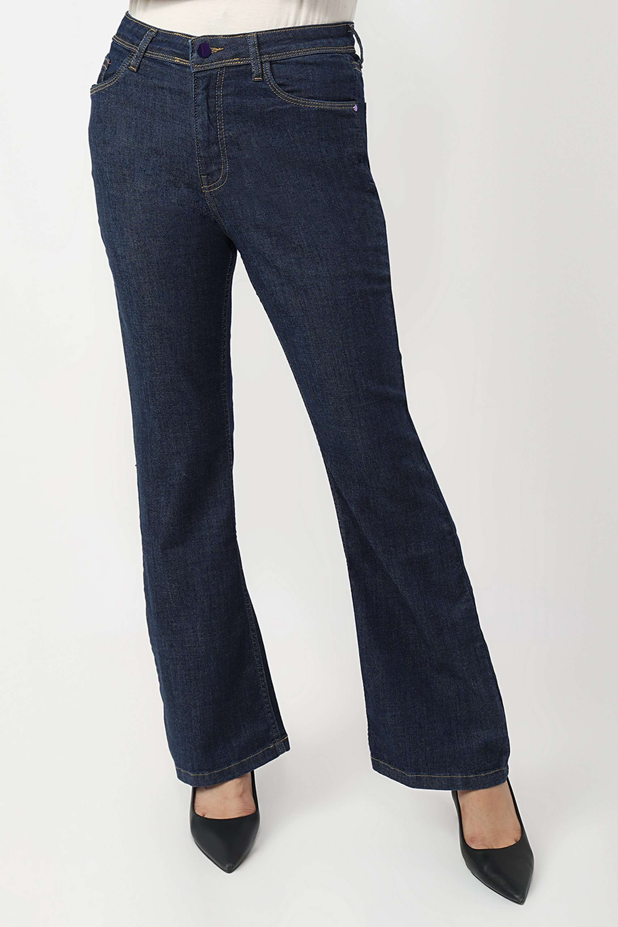 High-Rise-Blended-Fabric-Relaxed-Fit-Women-Jeans