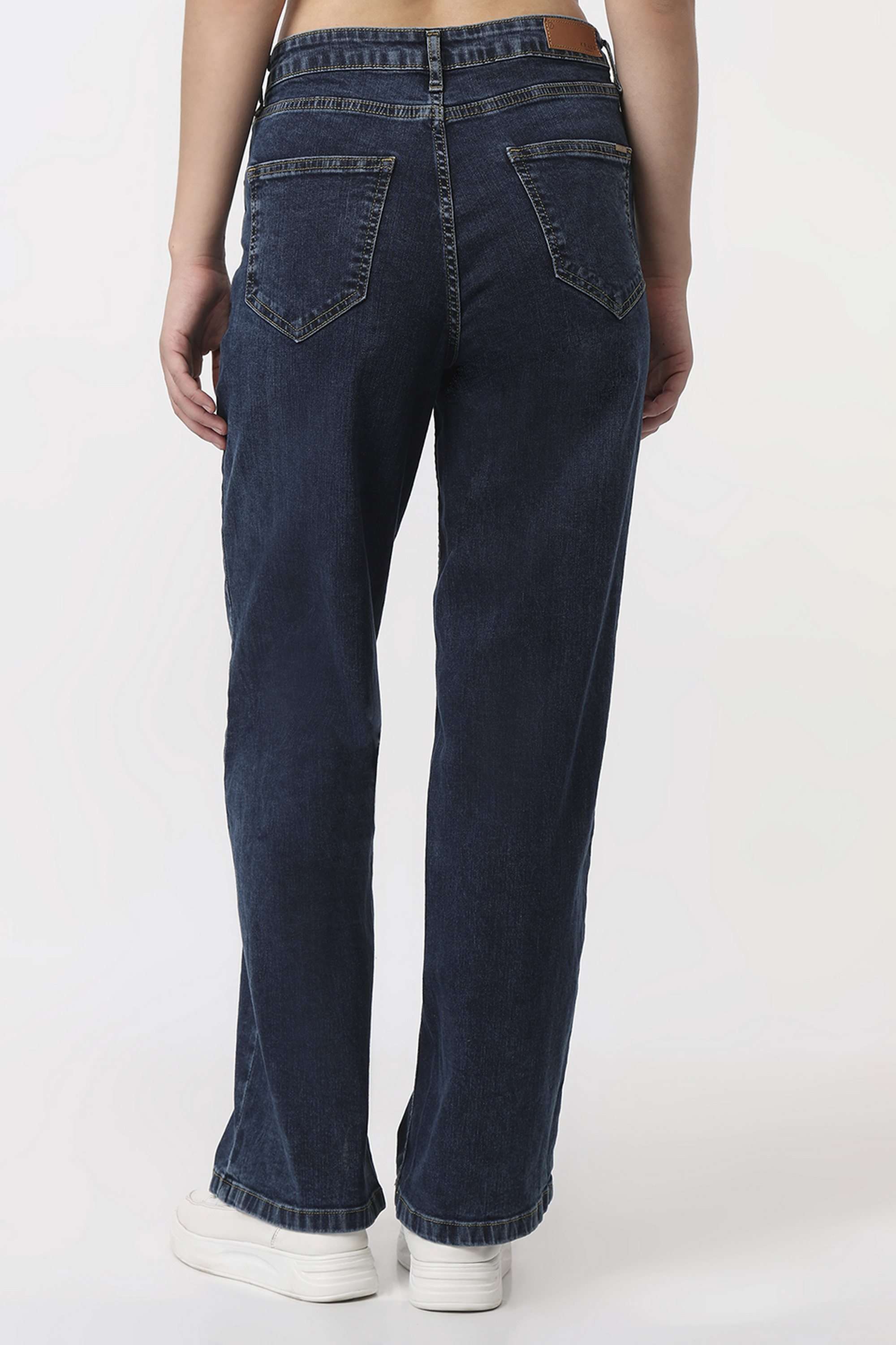 High-Rise-Blended-Fabric-Relaxed-Fit-Women-Jeans