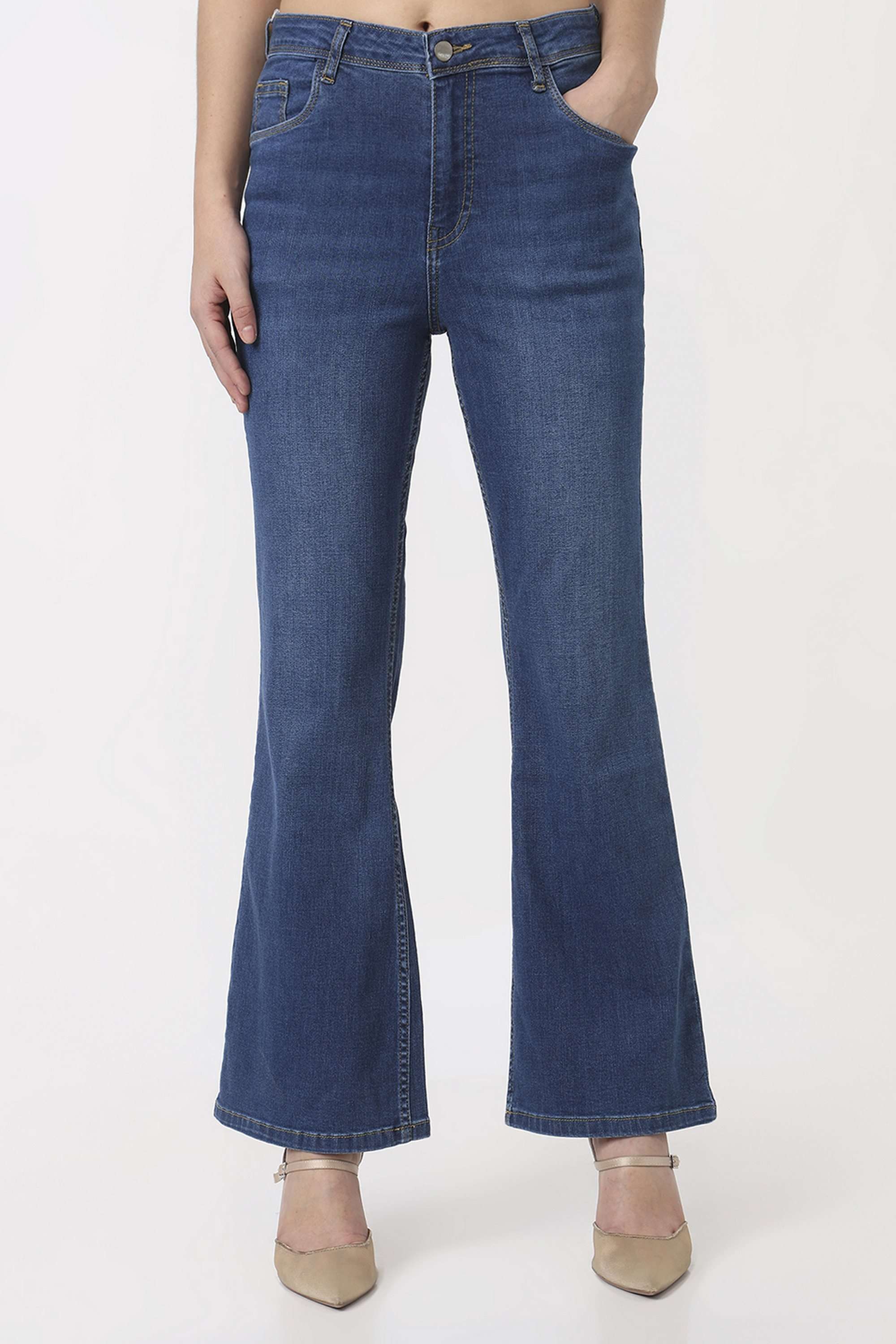 High-Rise-Blended-Fabric-Relaxed-Fit-Women-Jeans