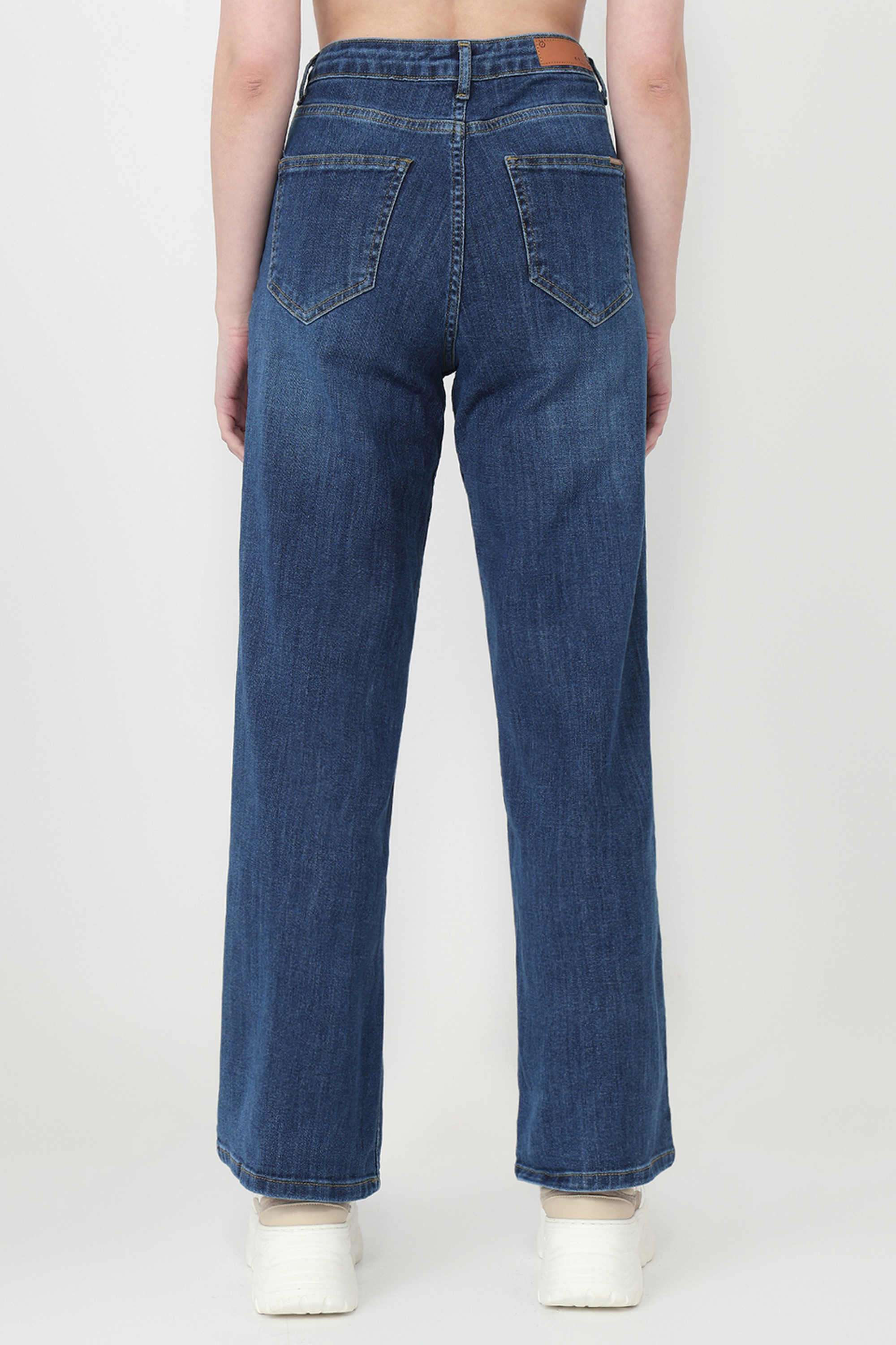 High-Rise-Blended-Fabric-Relaxed-Fit-Women-s-Jeans