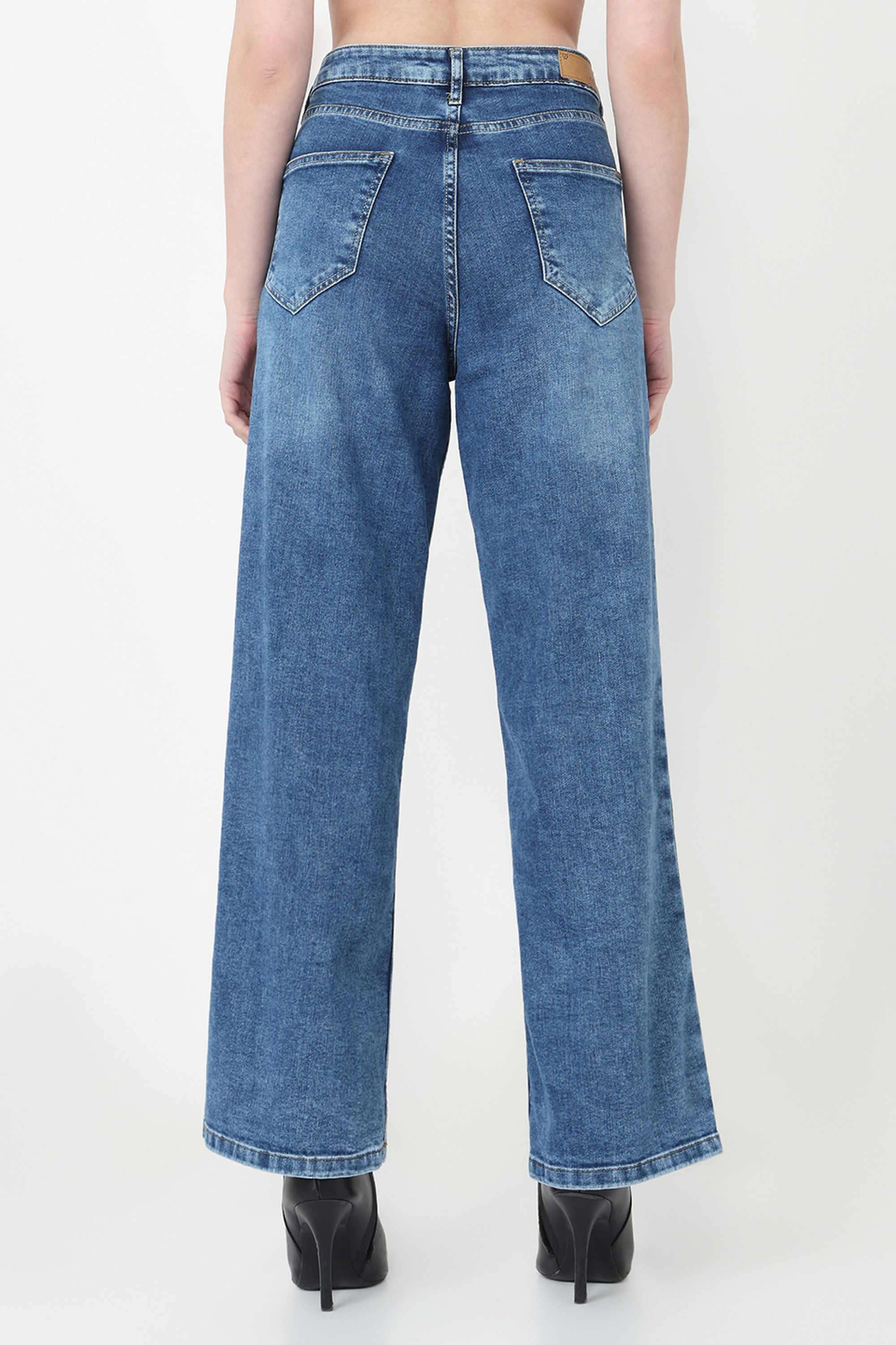 High-Rise-Blended-Fabric-Relaxed-Fit-Women-s-Jeans