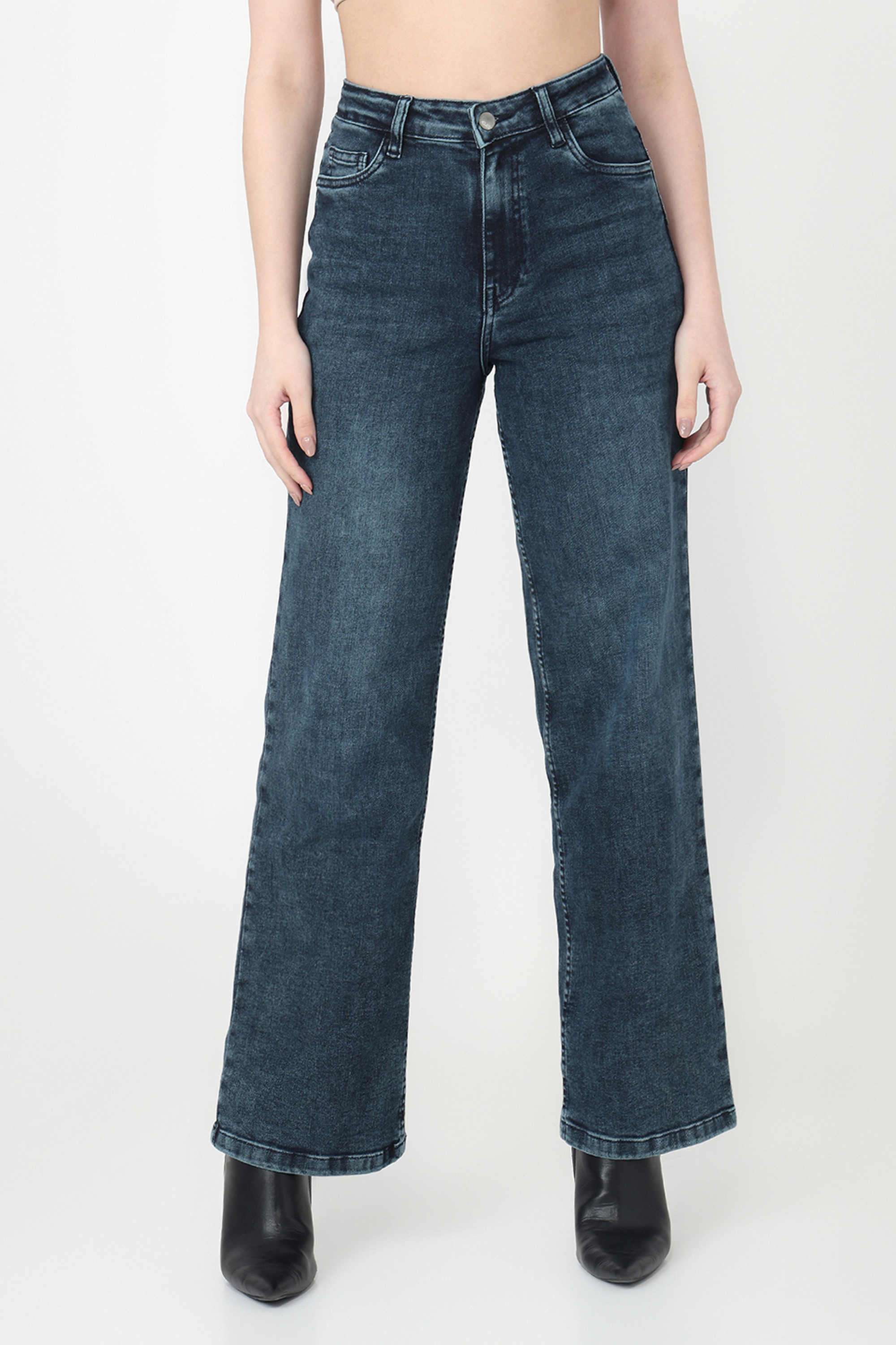 High-Rise-Blended-Fabric-Relaxed-Fit-Women-s-Jeans