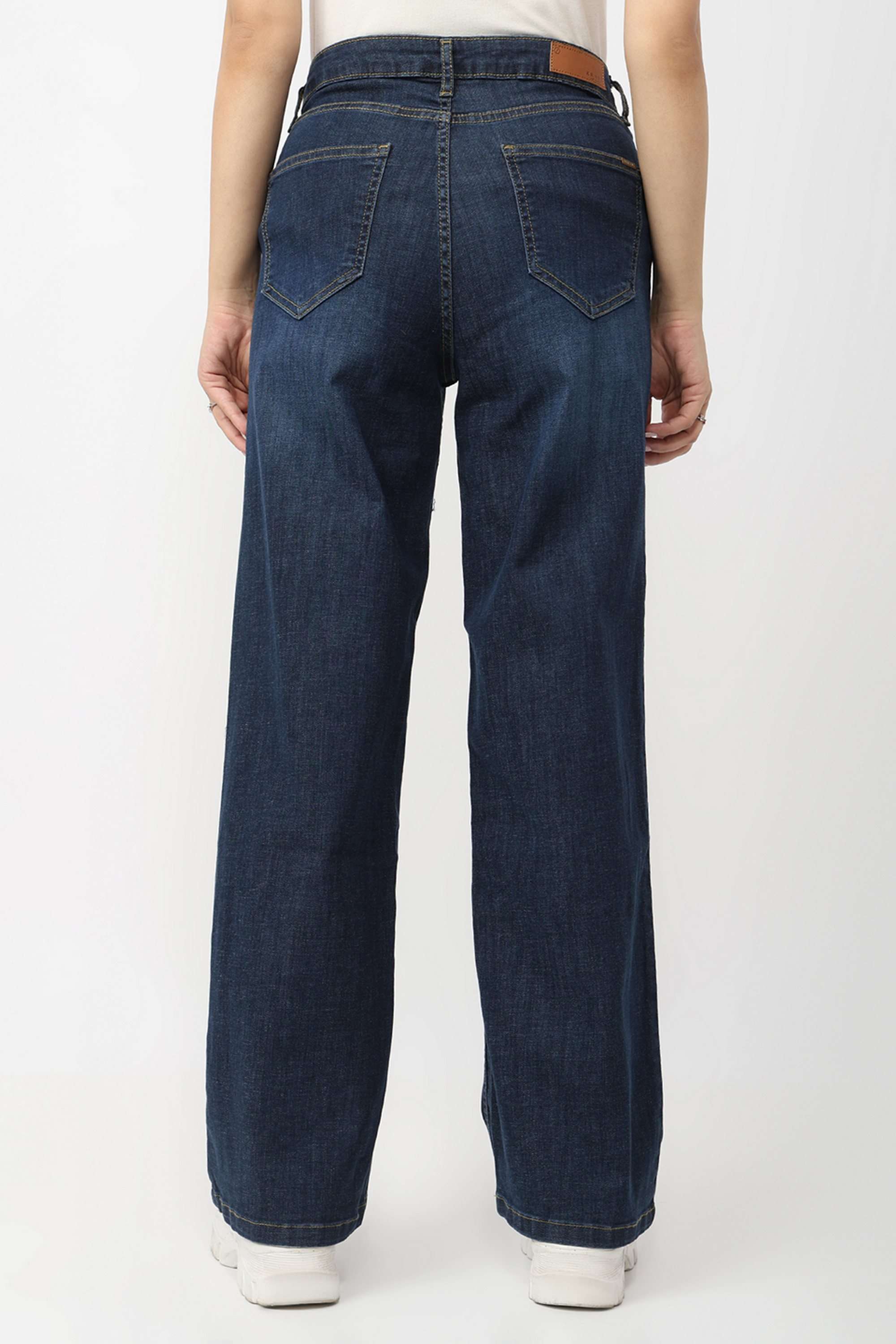 High-Rise-Blended-Fabric-Relaxed-Fit-Women-Jeans