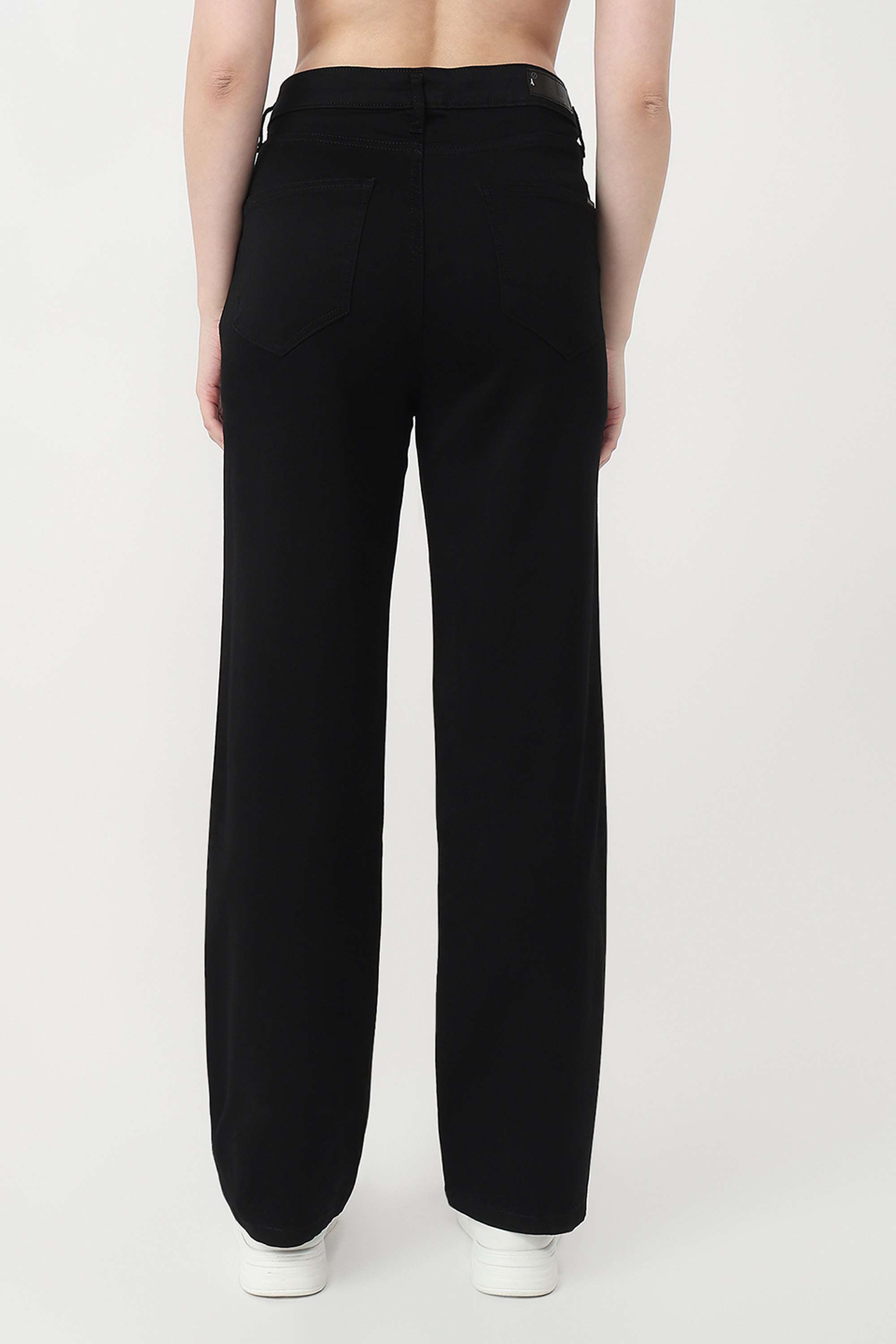 High-Rise-Blended-Fabric-Straight-Fit-Women-s-Jeans