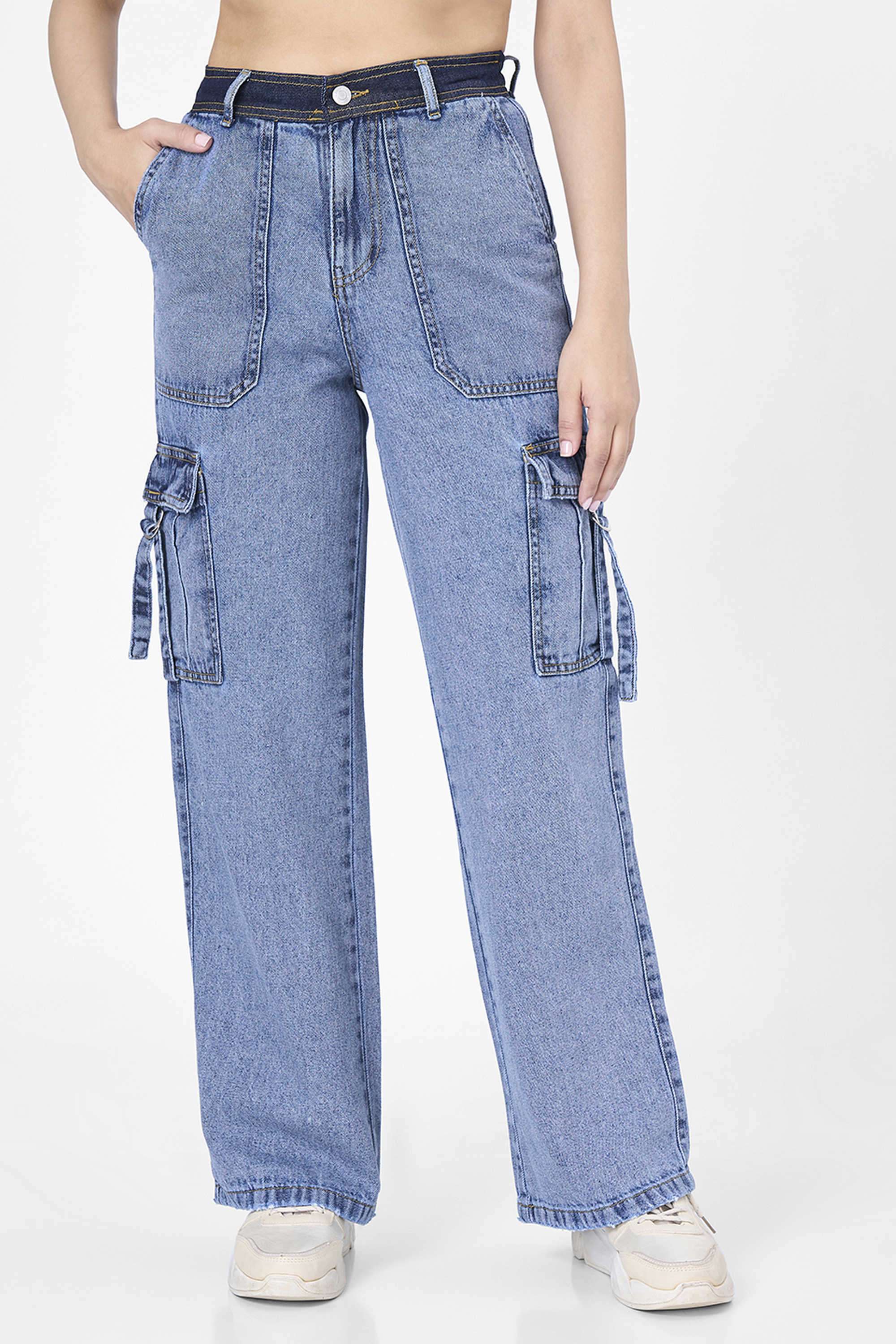 Solid-Relaxed-Fit-Cotton-Women-s-Casual-Wear-Trousers