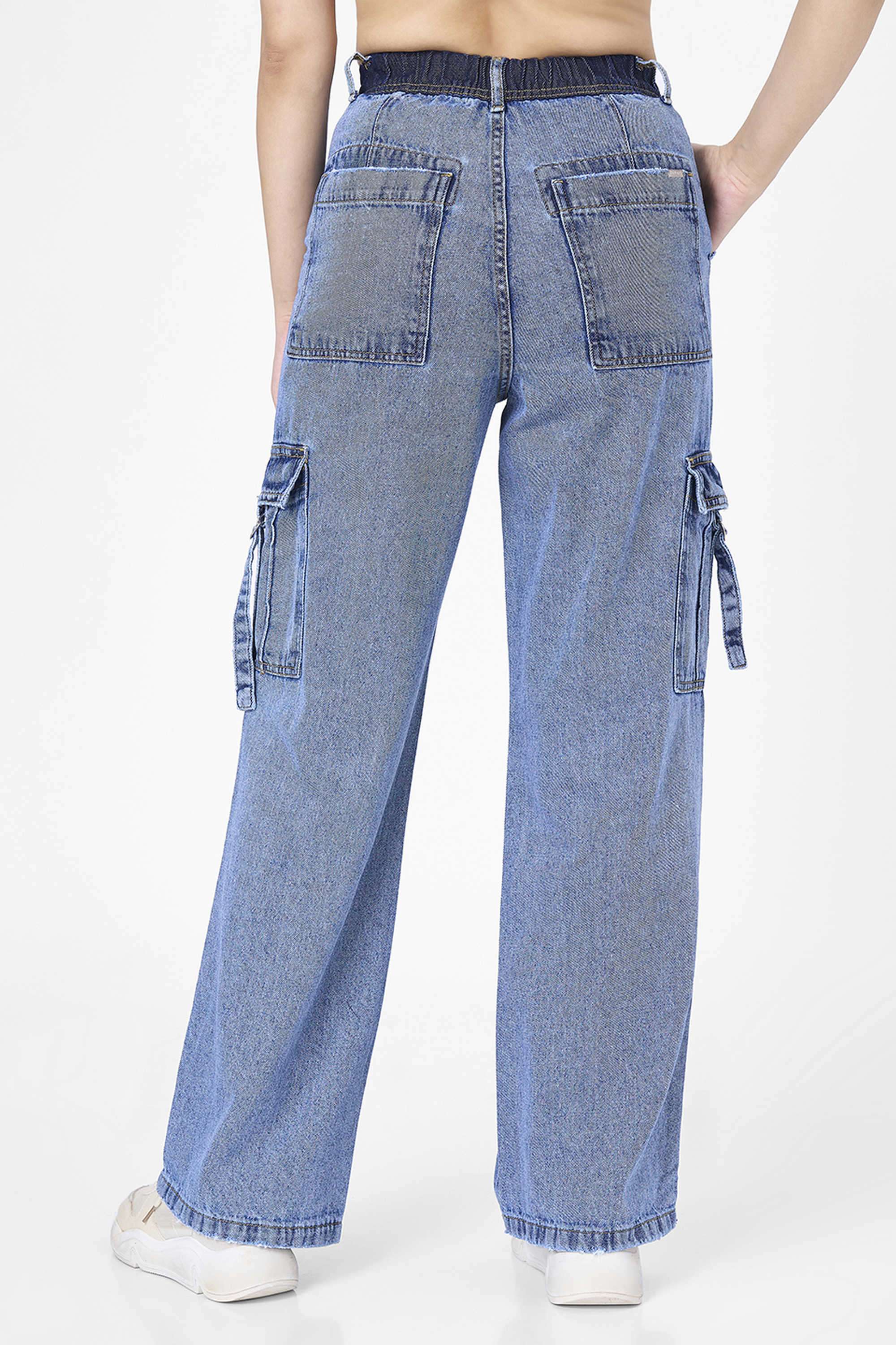 Solid-Relaxed-Fit-Cotton-Women-s-Casual-Wear-Trousers