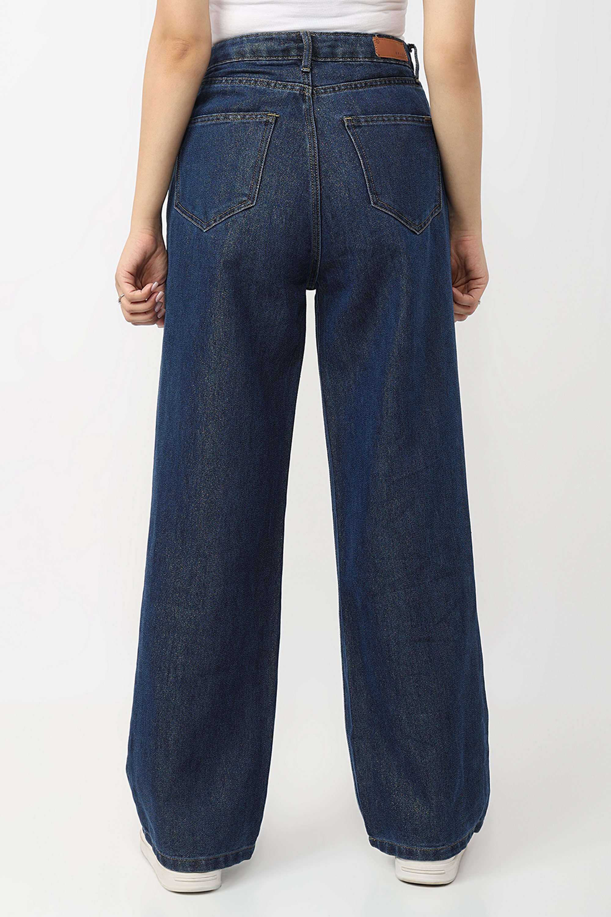 High-Rise-Blended-Fabric-Relaxed-Fit-Women-Jeans