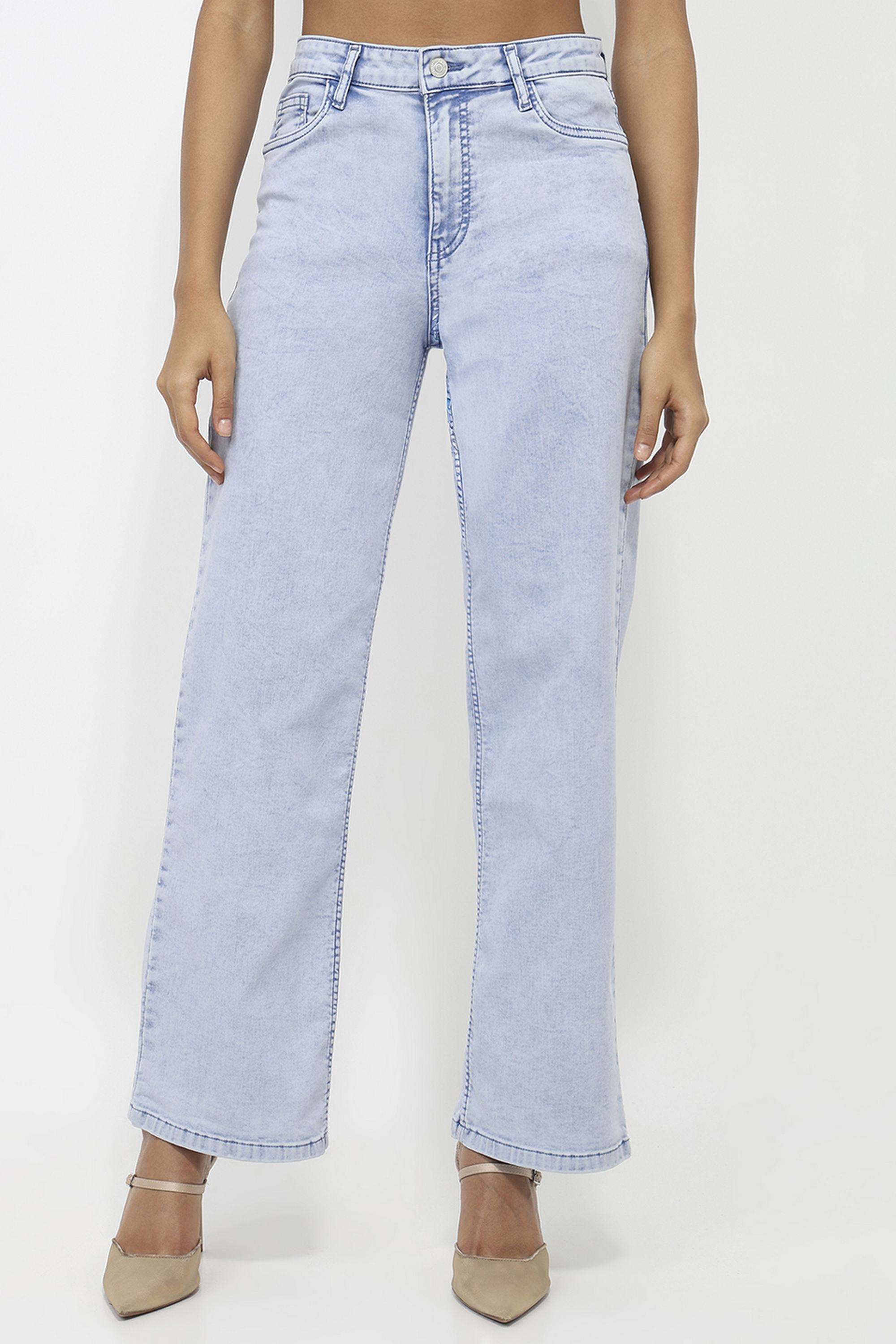 High-Rise-Blended-Fabric-Relaxed-Fit-Women-Jeans