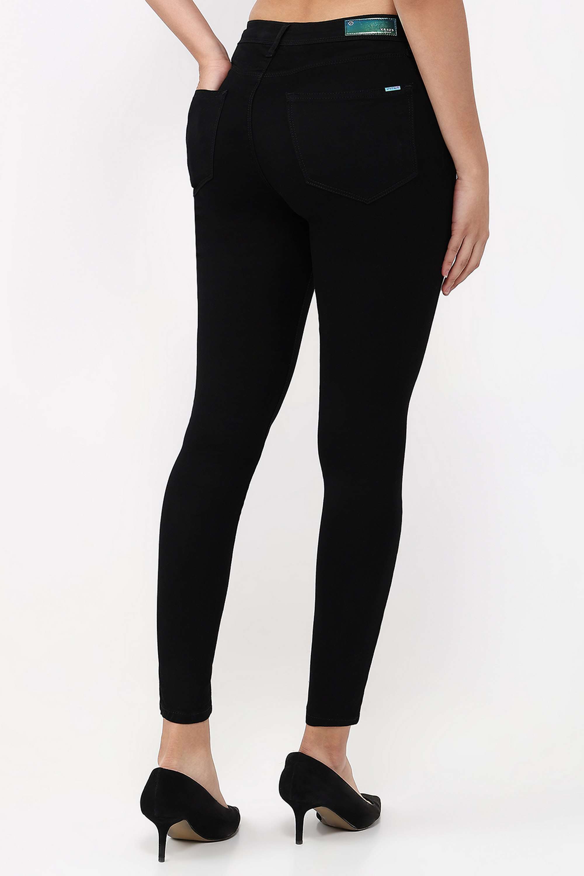 High-Rise-Blended-Fabric-Skinny-Fit-Women-s-Jeans