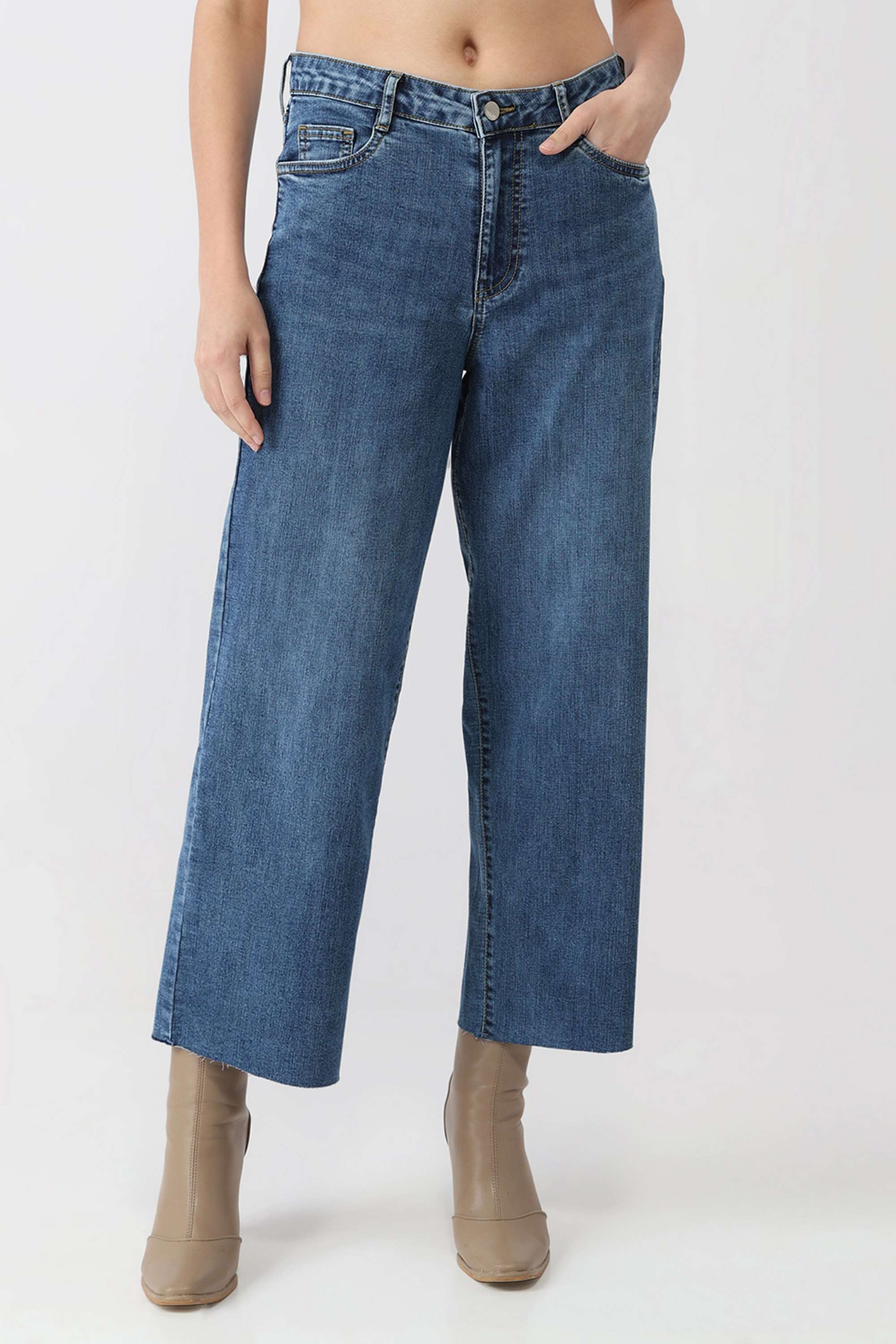High-Rise-Blended-Fabric-Relaxed-Fit-Women-s-Jeans