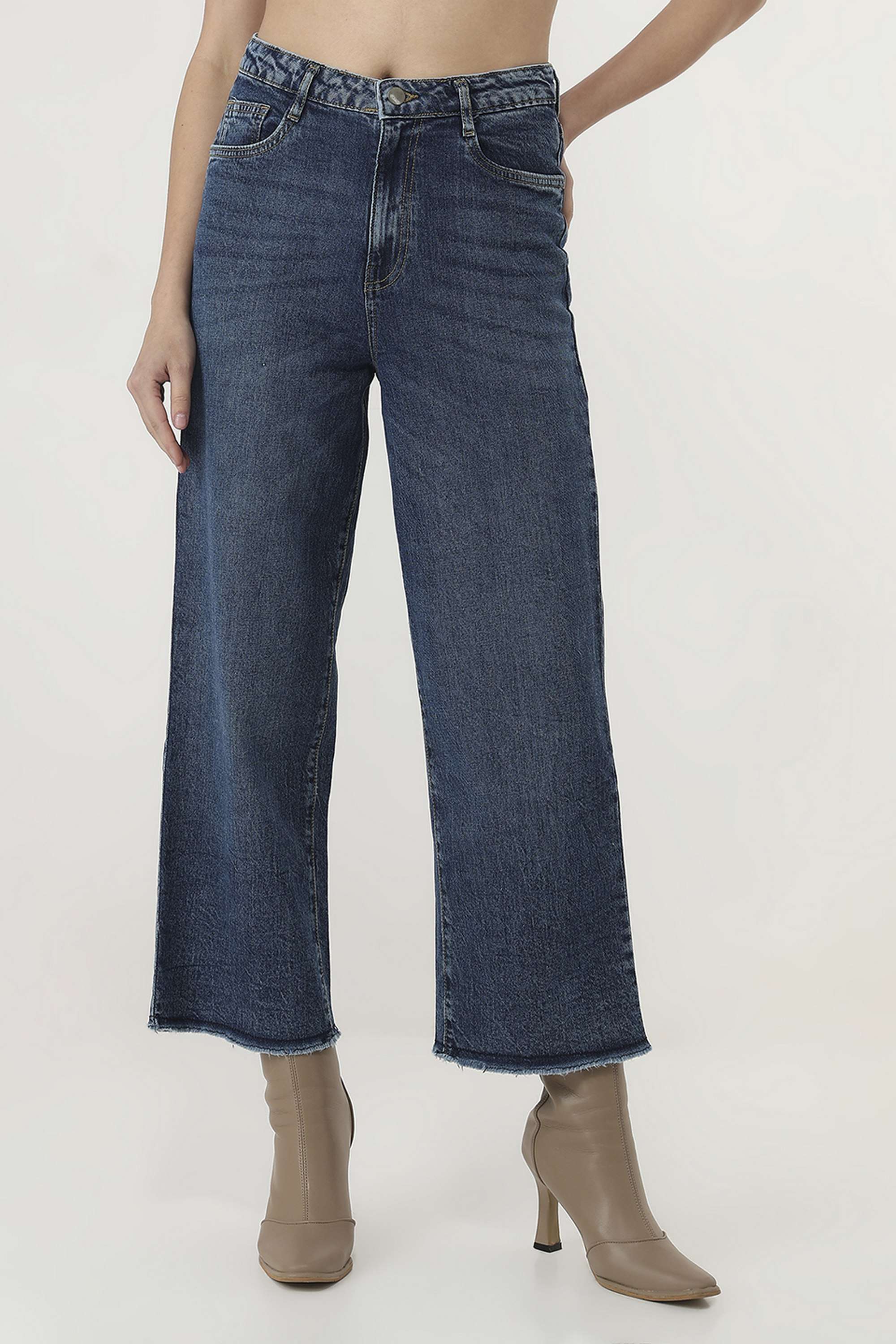 High-Rise-Blended-Fabric-Relaxed-Fit-Women-s-Jeans