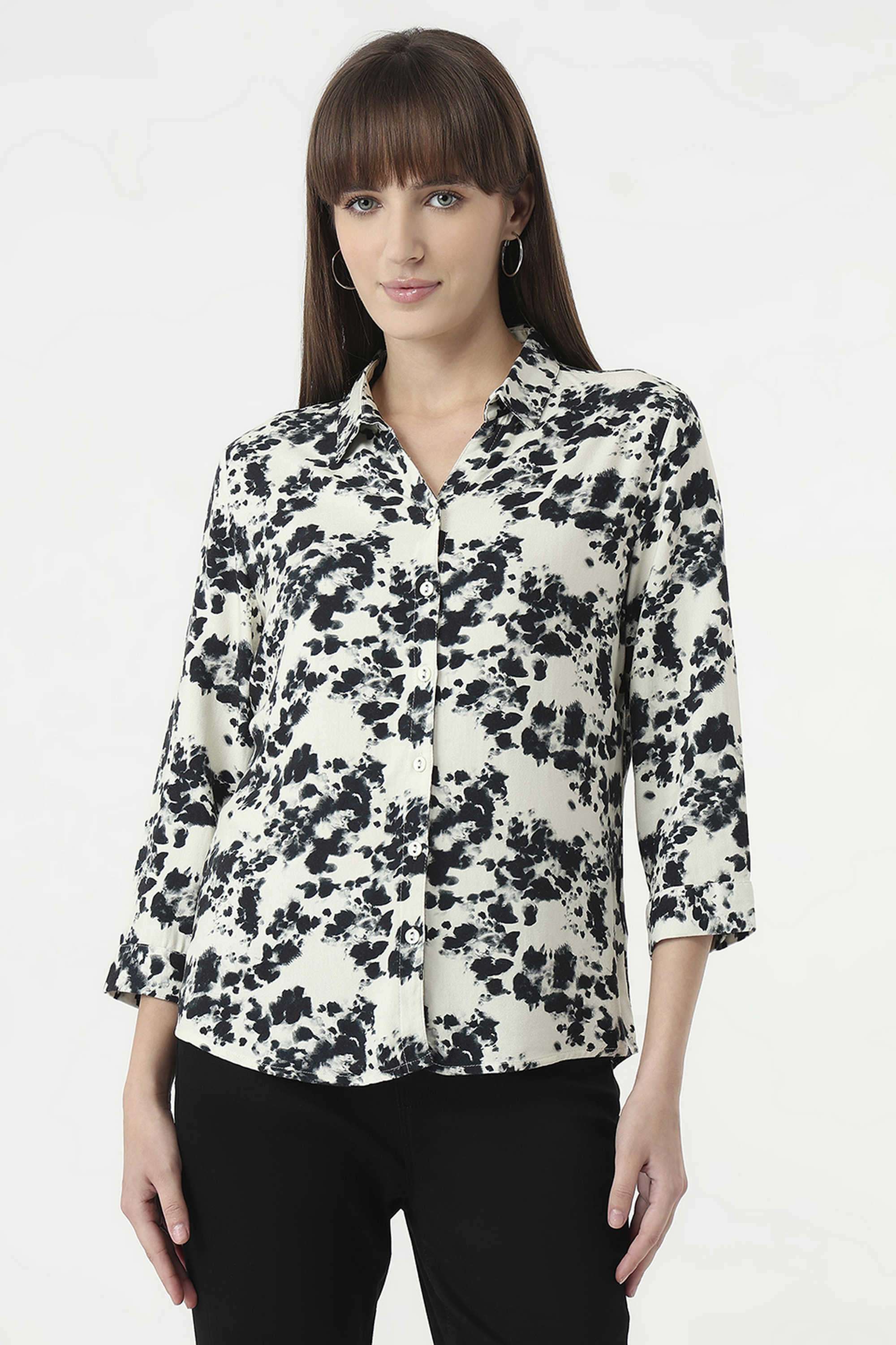 Printed-Collared-Rayon-Women-s-Casual-Wear-Shirt
