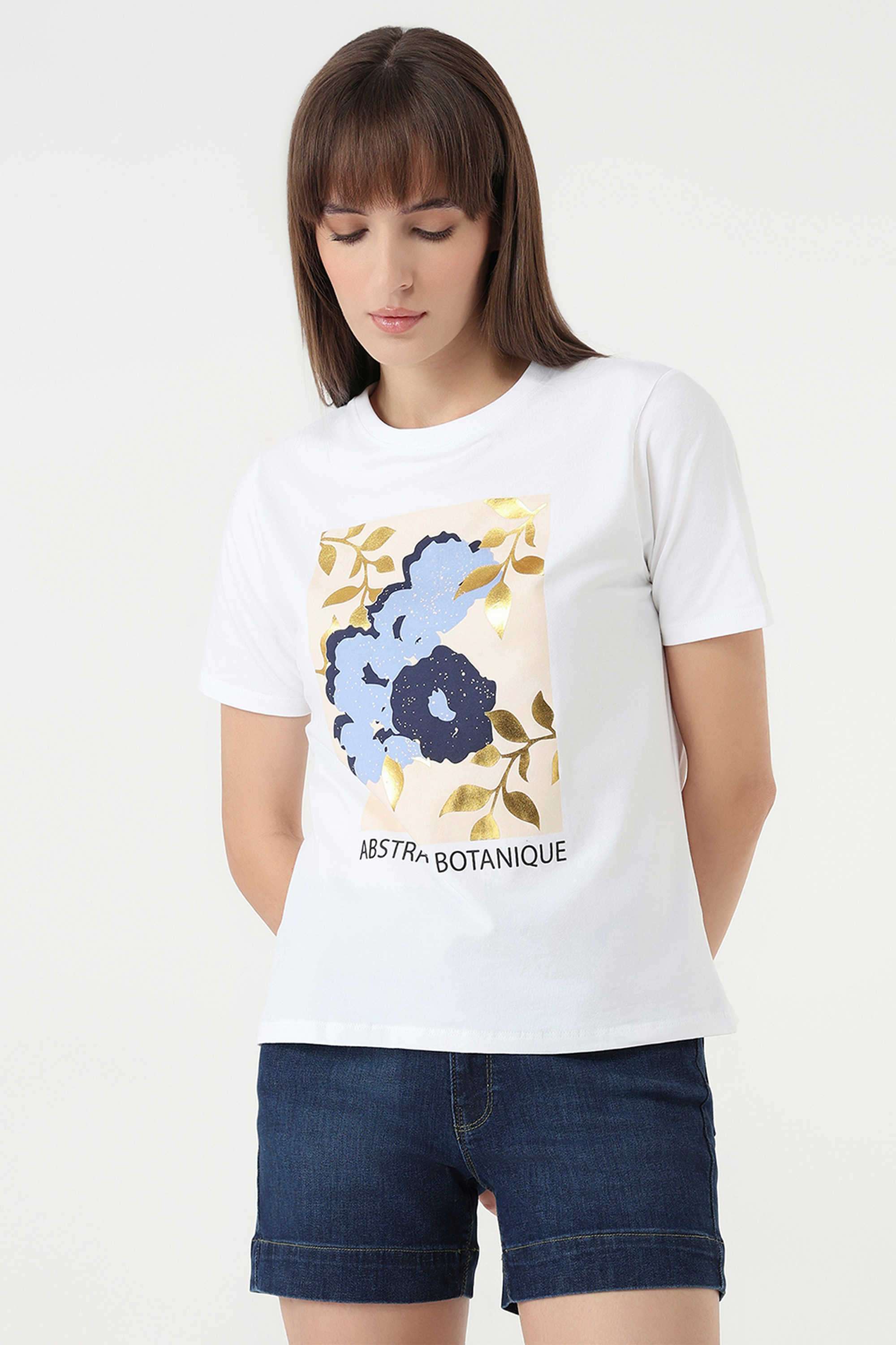 Graphic-Print-Cotton-Round-Neck-Women-s-T-Shirt
