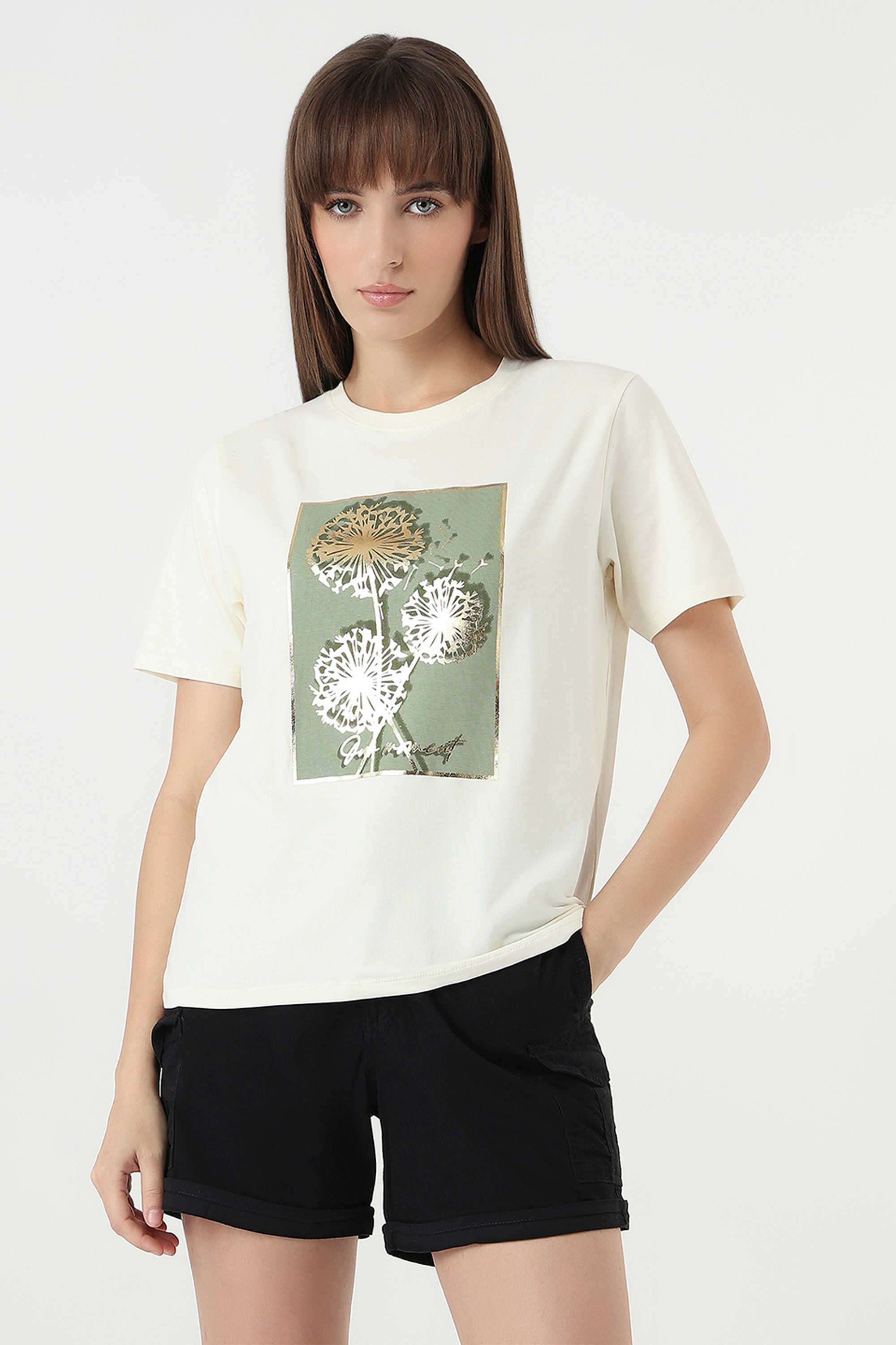 Graphic-Print-Cotton-Round-Neck-Women-s-T-Shirt