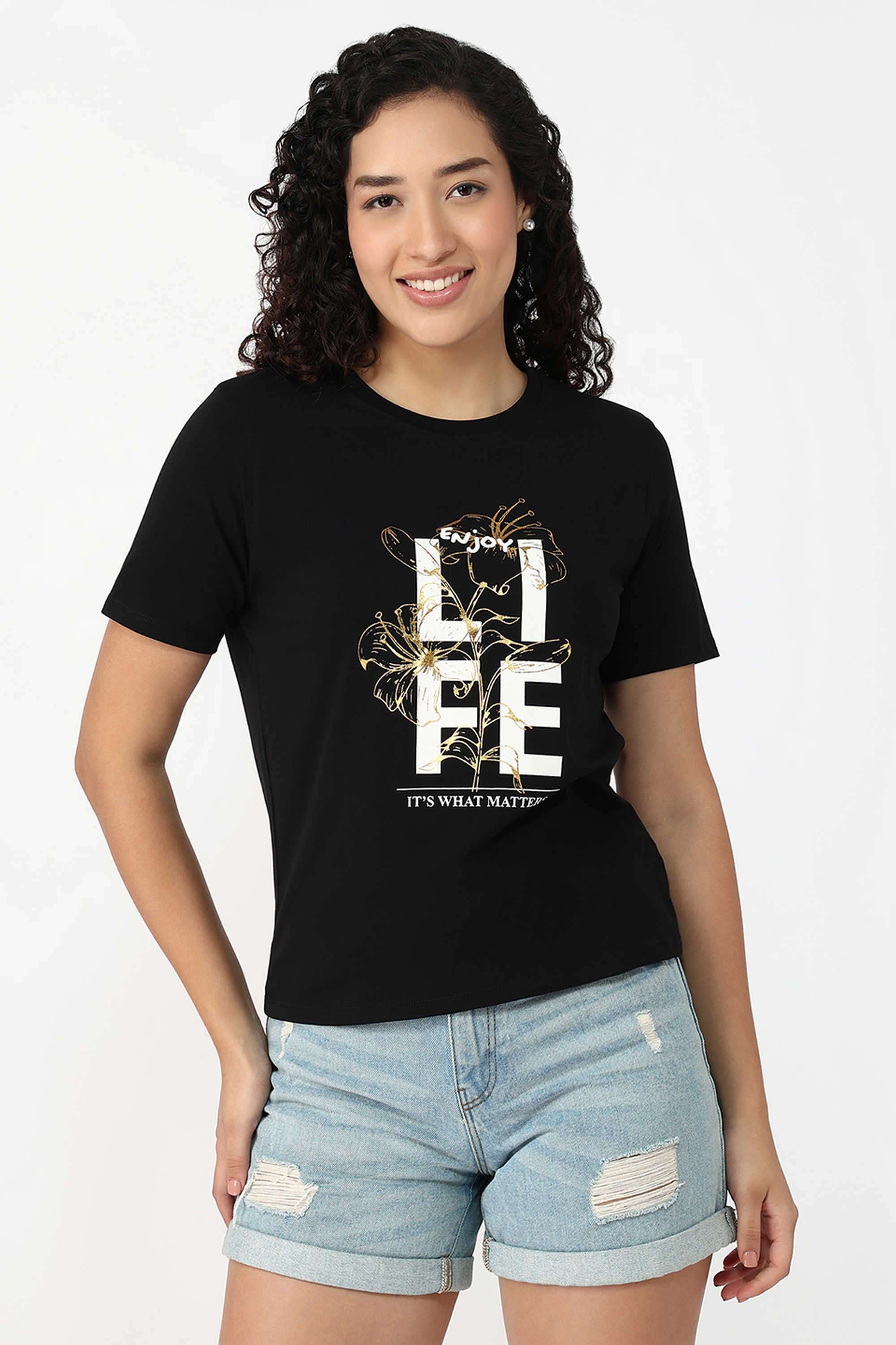 Graphic-Print-Cotton-Round-Neck-Women-s-T-Shirt