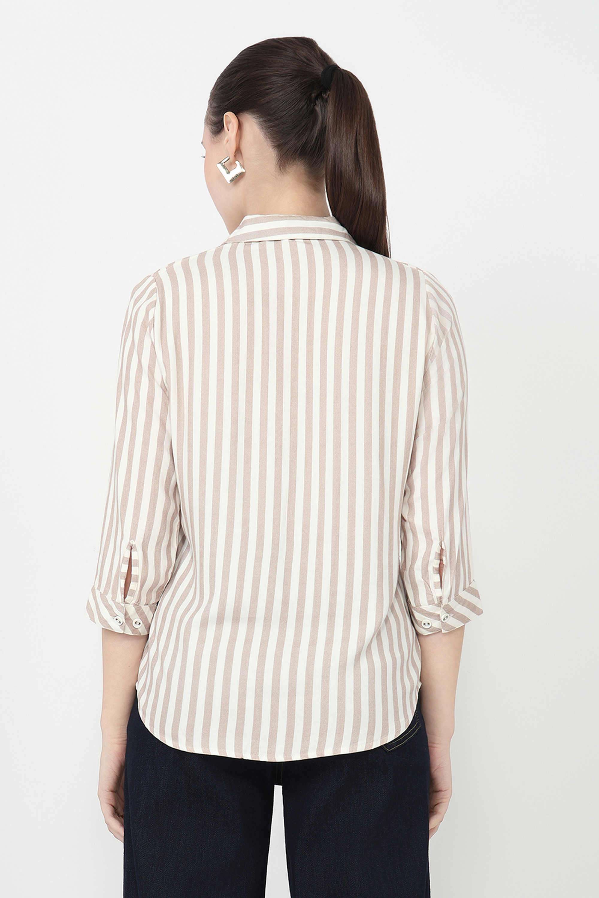 Stripes-Rayon-Collared-Women-s-Shirt