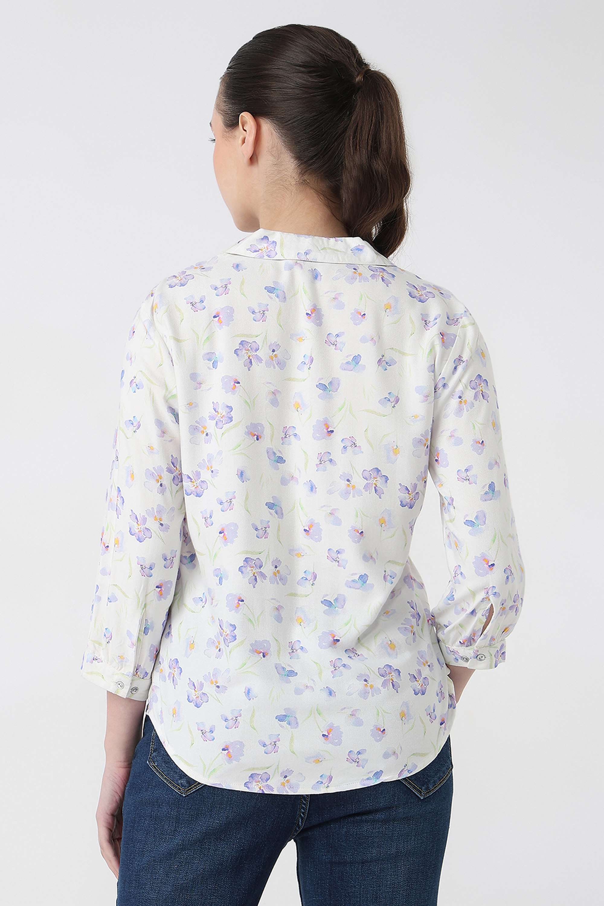Floral-Rayon-Collared-Women-s-Shirt
