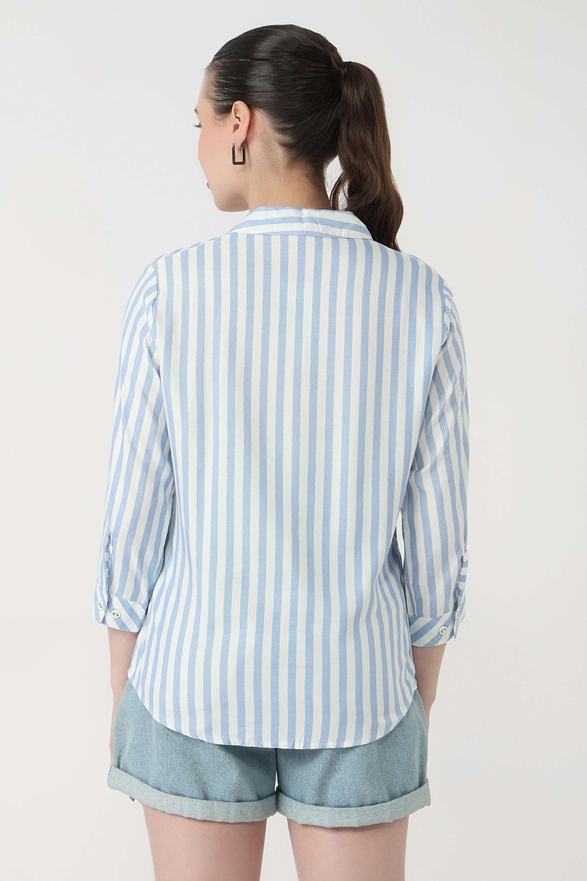 Stripes-Rayon-Collared-Women-s-Shirt