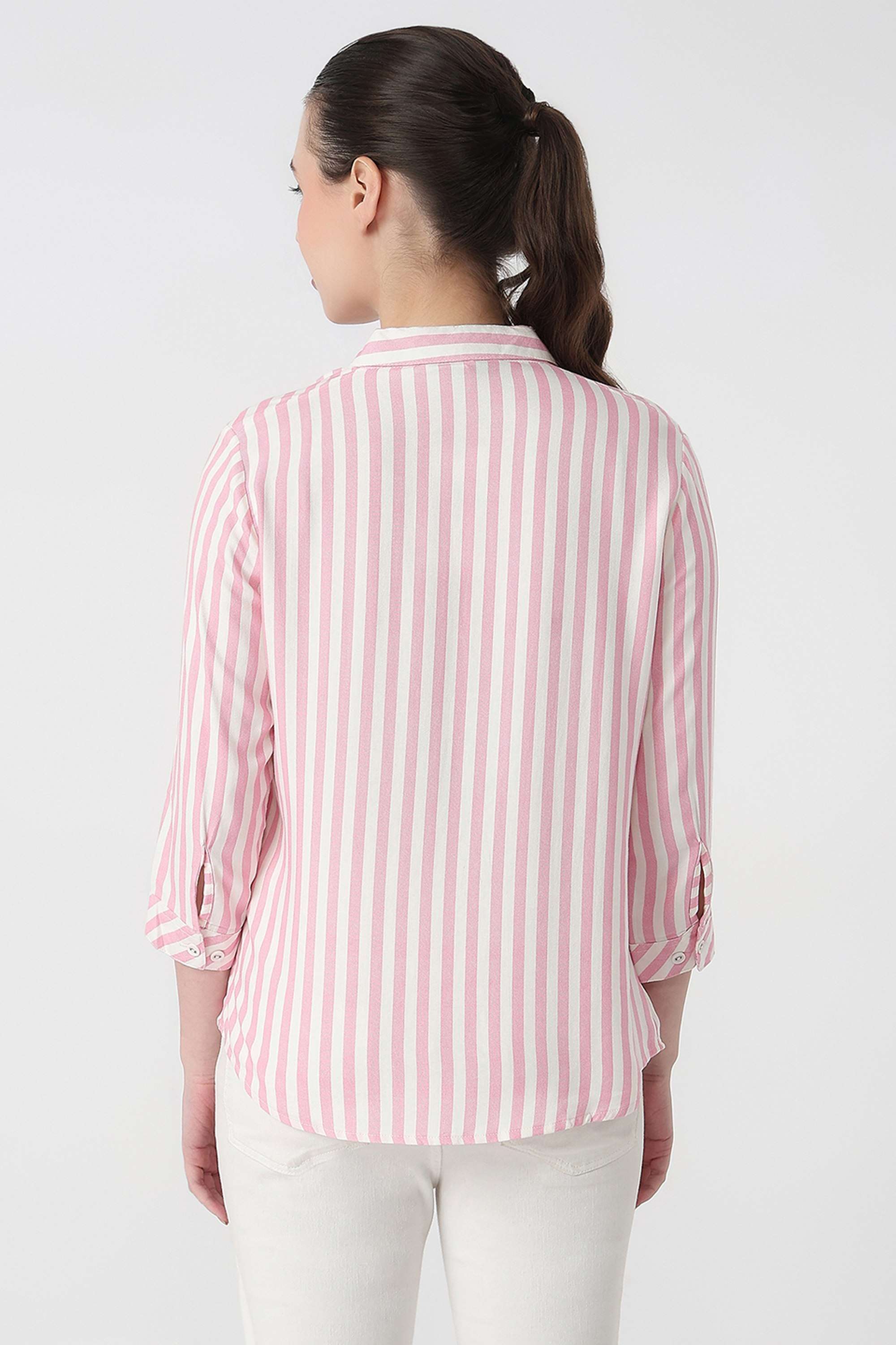 Stripes-Rayon-Collared-Women-s-Shirt
