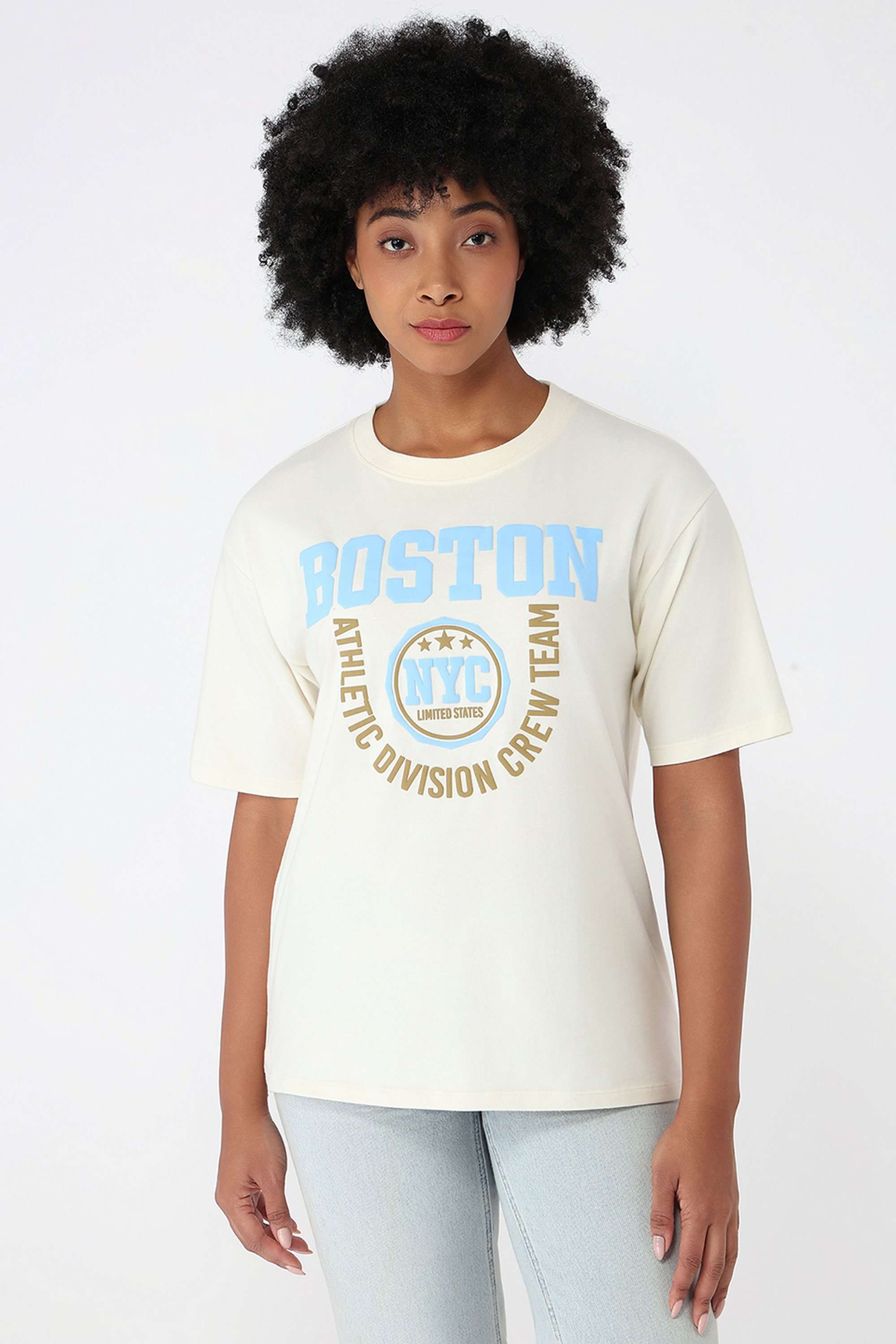 kraus Graphic Print Cotton Round Neck Women T-Shirt-picture-28