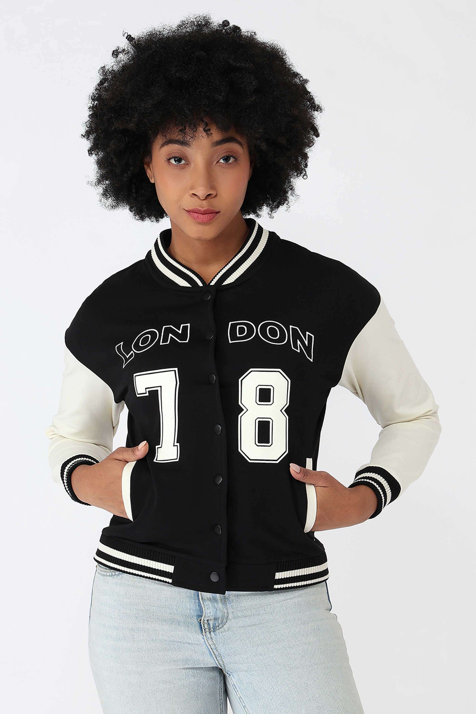 Printed-Collared-Blended-Fabric-Women-s-Casual-Wear-Jacket