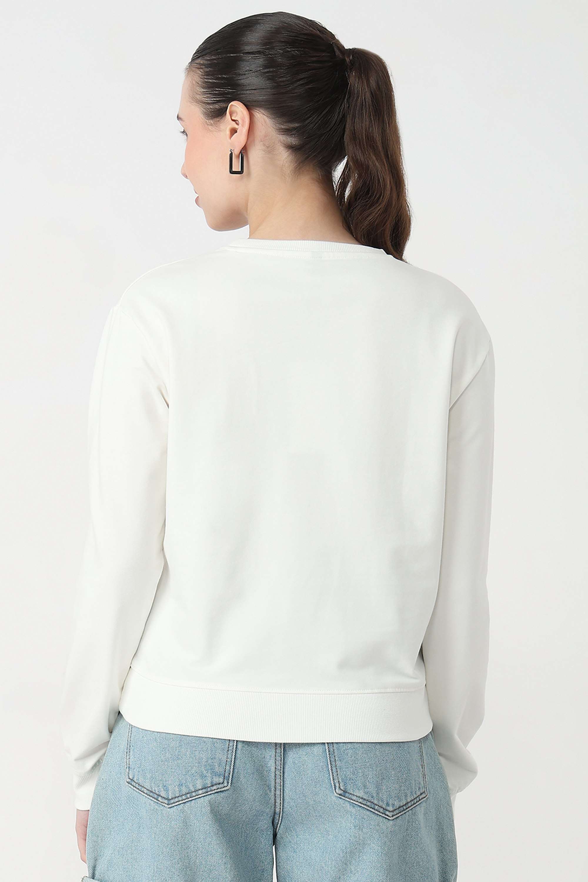 Printed-Blended-Fabric-Round-Neck-Women-s-Sweatshirt