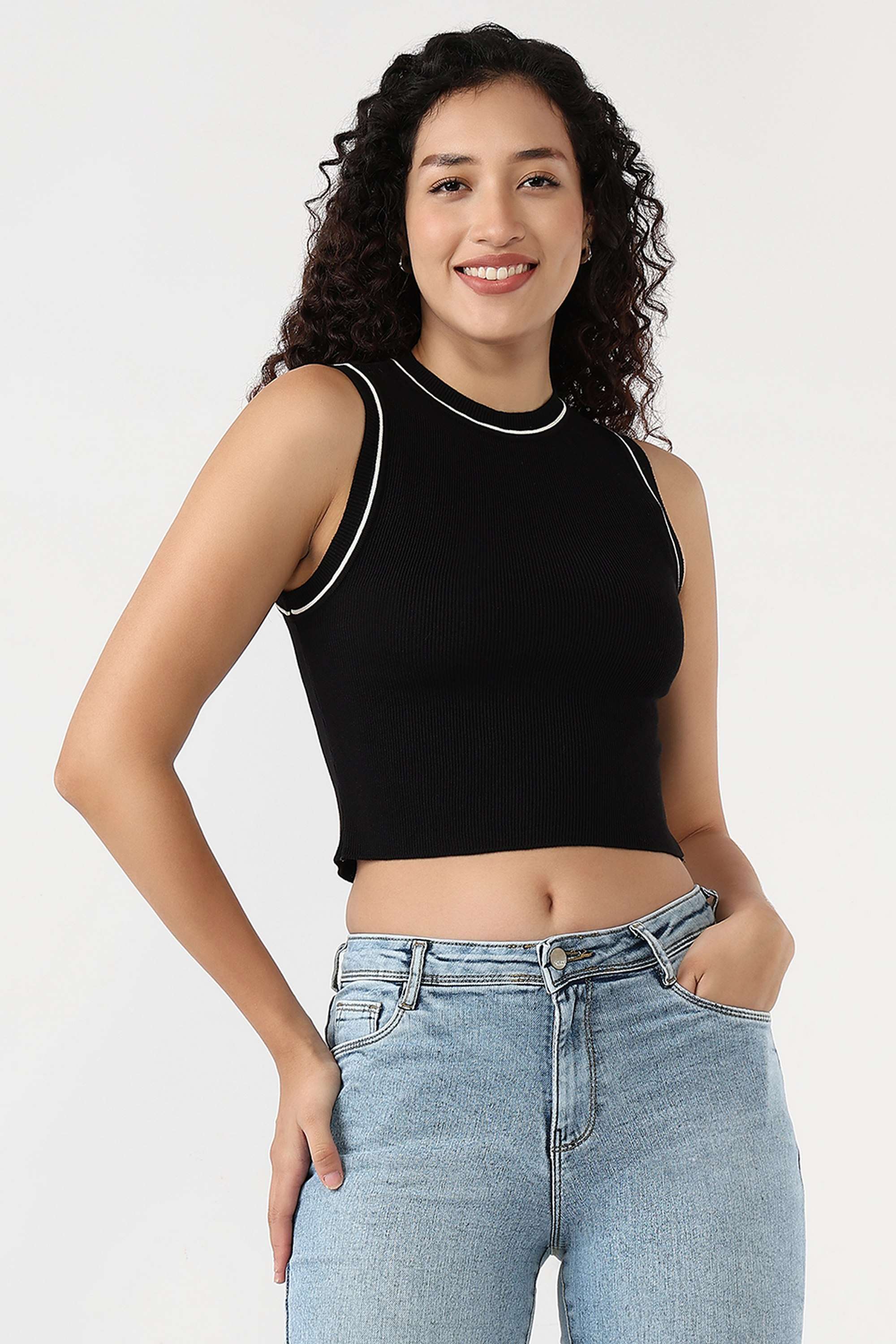 Solid-Viscose-Round-Neck-Women-s-Tank-Top