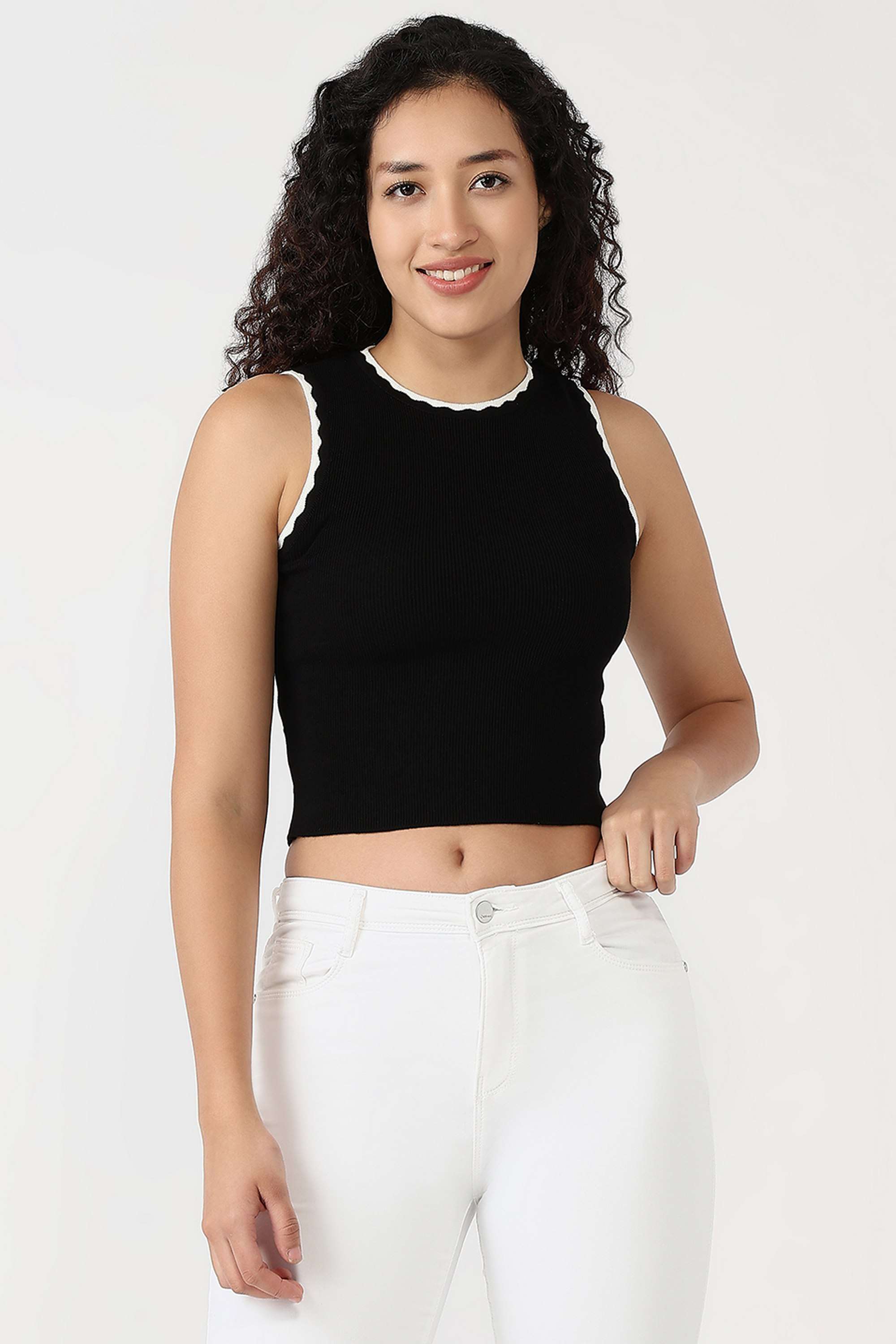 Solid-Viscose-Round-Neck-Women-s-Tank-Top