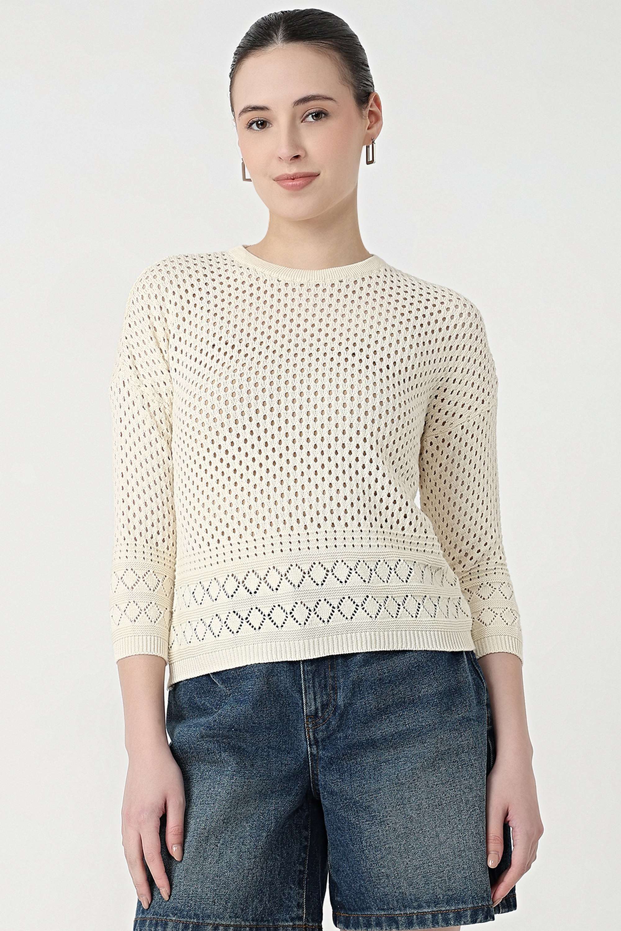 Knitted-Cotton-Round-Neck-Women-s-Top