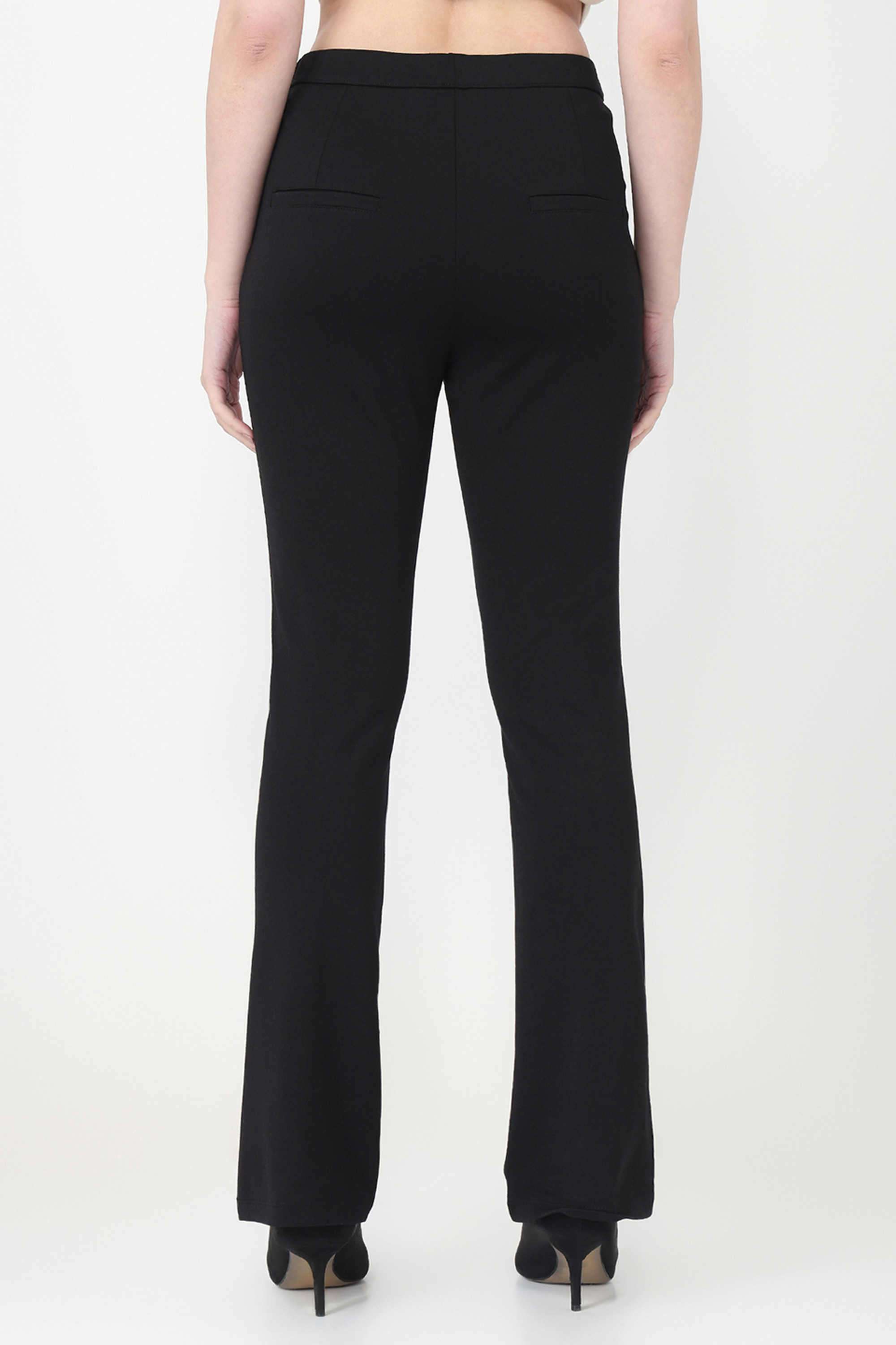 Solid-Regular-Fit-Blended-Fabric-Women-s-Casual-Wear-Treggings