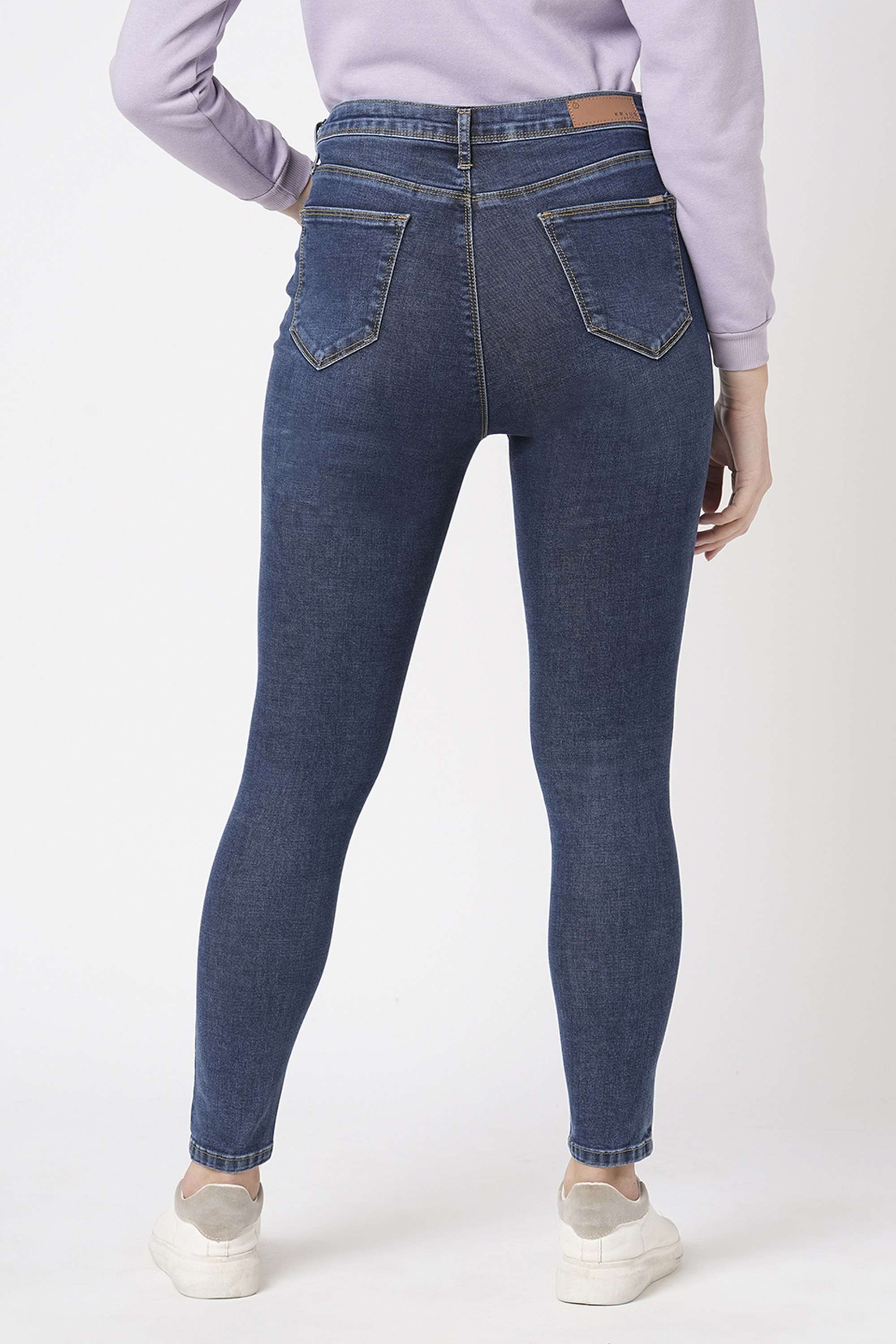 High-Rise-Blended-Fabric-Skinny-Fit-Women-s-Jeans