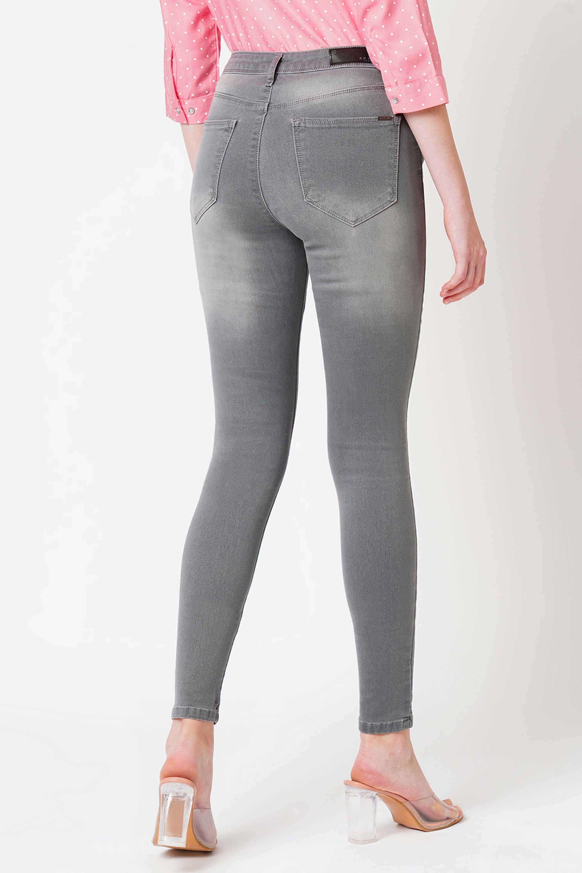 High-Rise-Blended-Fabric-Skinny-Fit-Women-s-Jeans