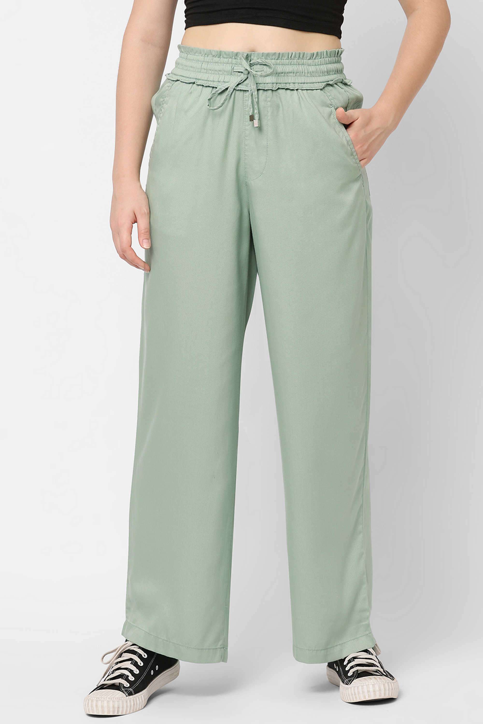 Solid-Relaxed-Fit-Modal-Women-s-Casual-Wear-Trousers