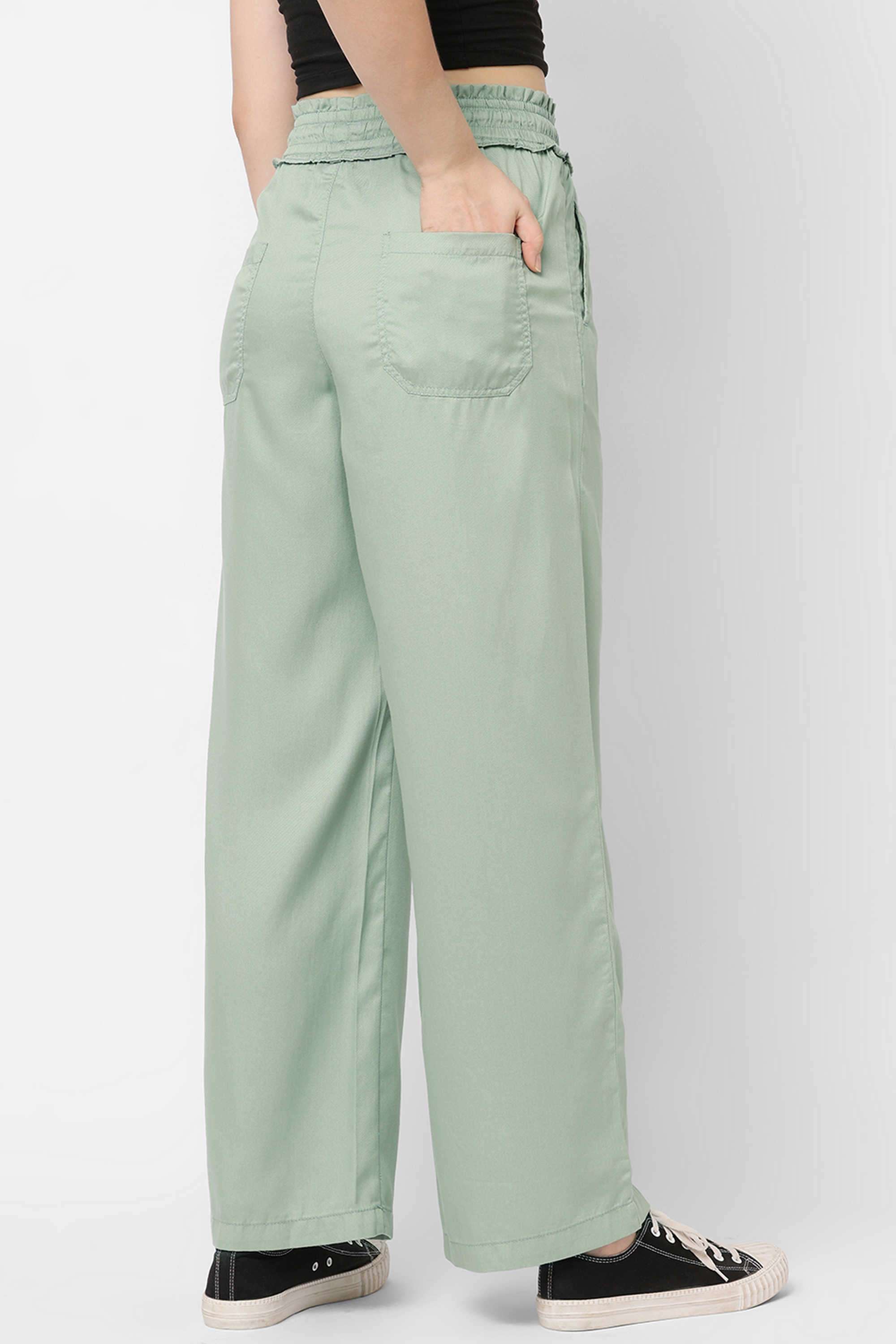 Solid-Relaxed-Fit-Modal-Women-s-Casual-Wear-Trousers
