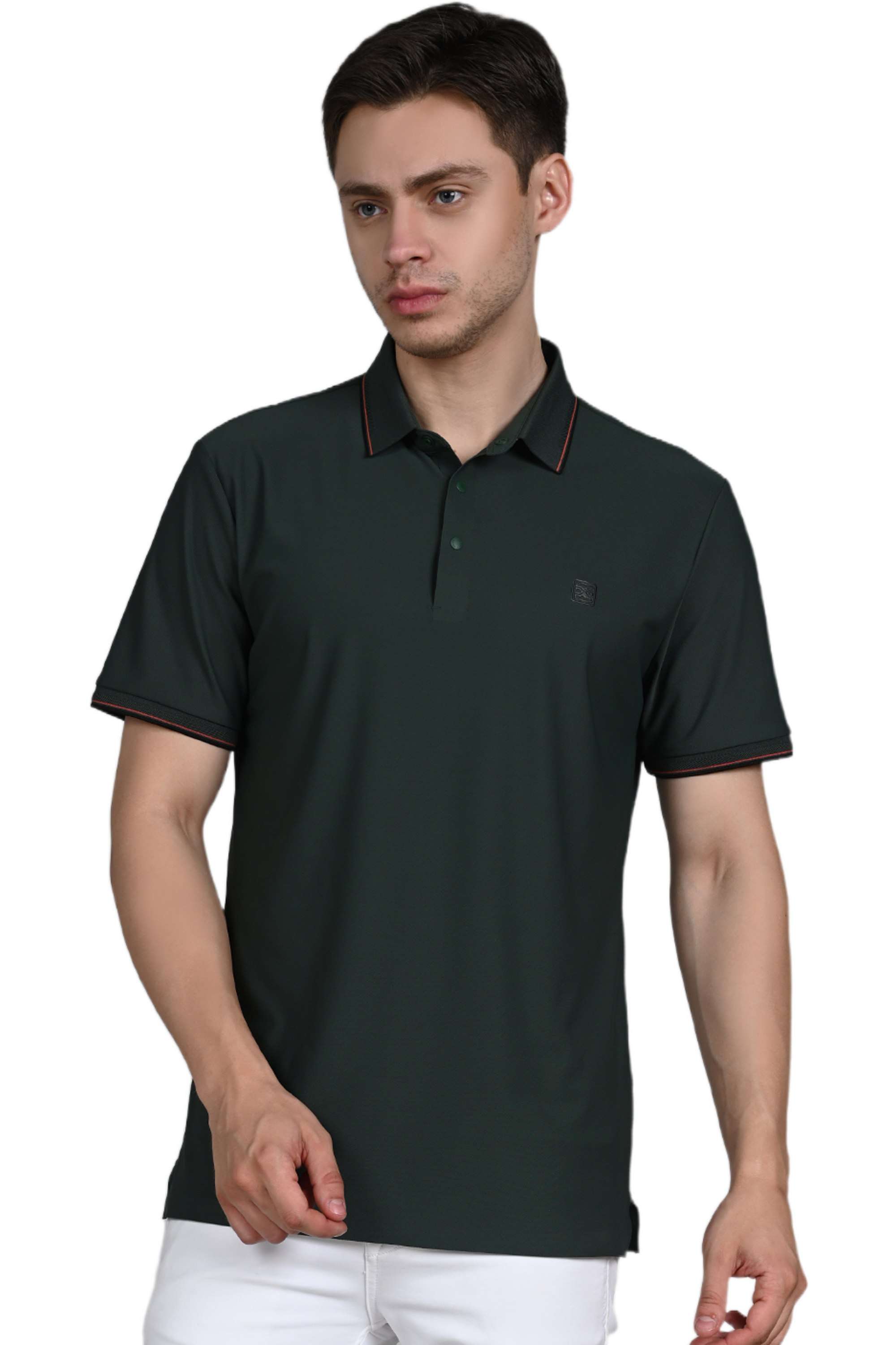 Solid-Cotton-Blend-Regular-Fit-Men-Polo-T-Shirt