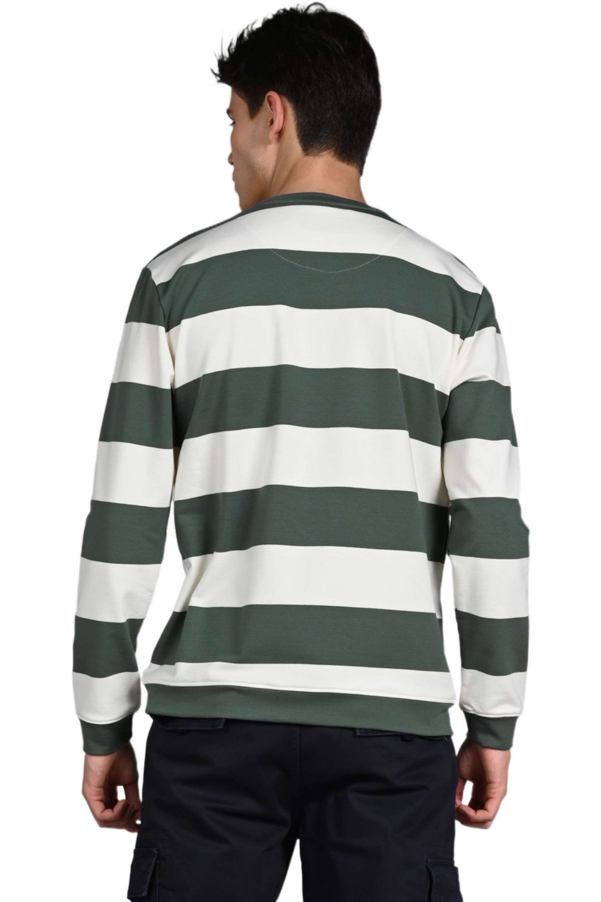 Stripes-Cotton-Blend-Slim-Fit-Men-T-Shirt