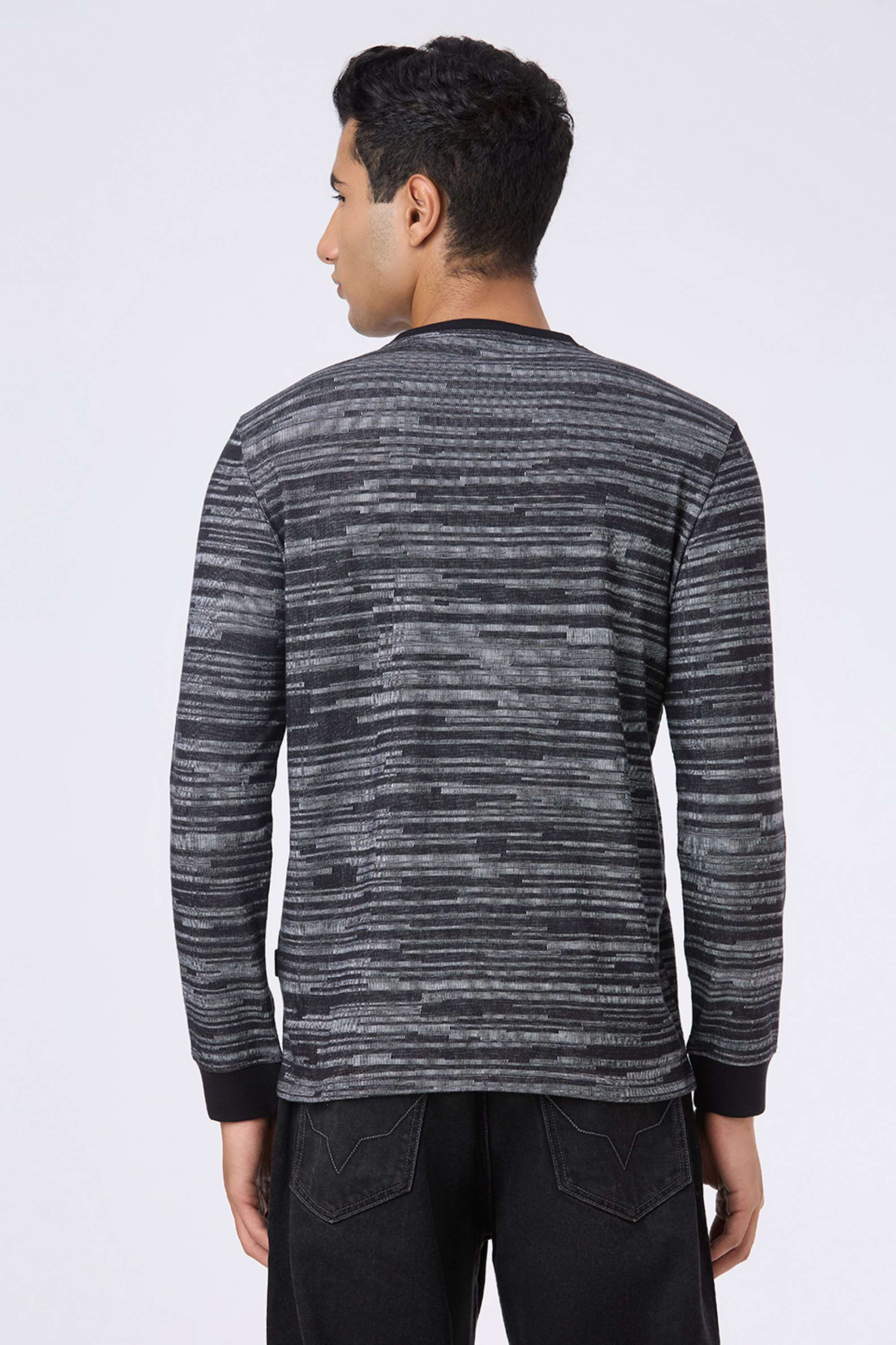 Stripes-Cotton-Blend-Round-Neck-Men-s-T-Shirt