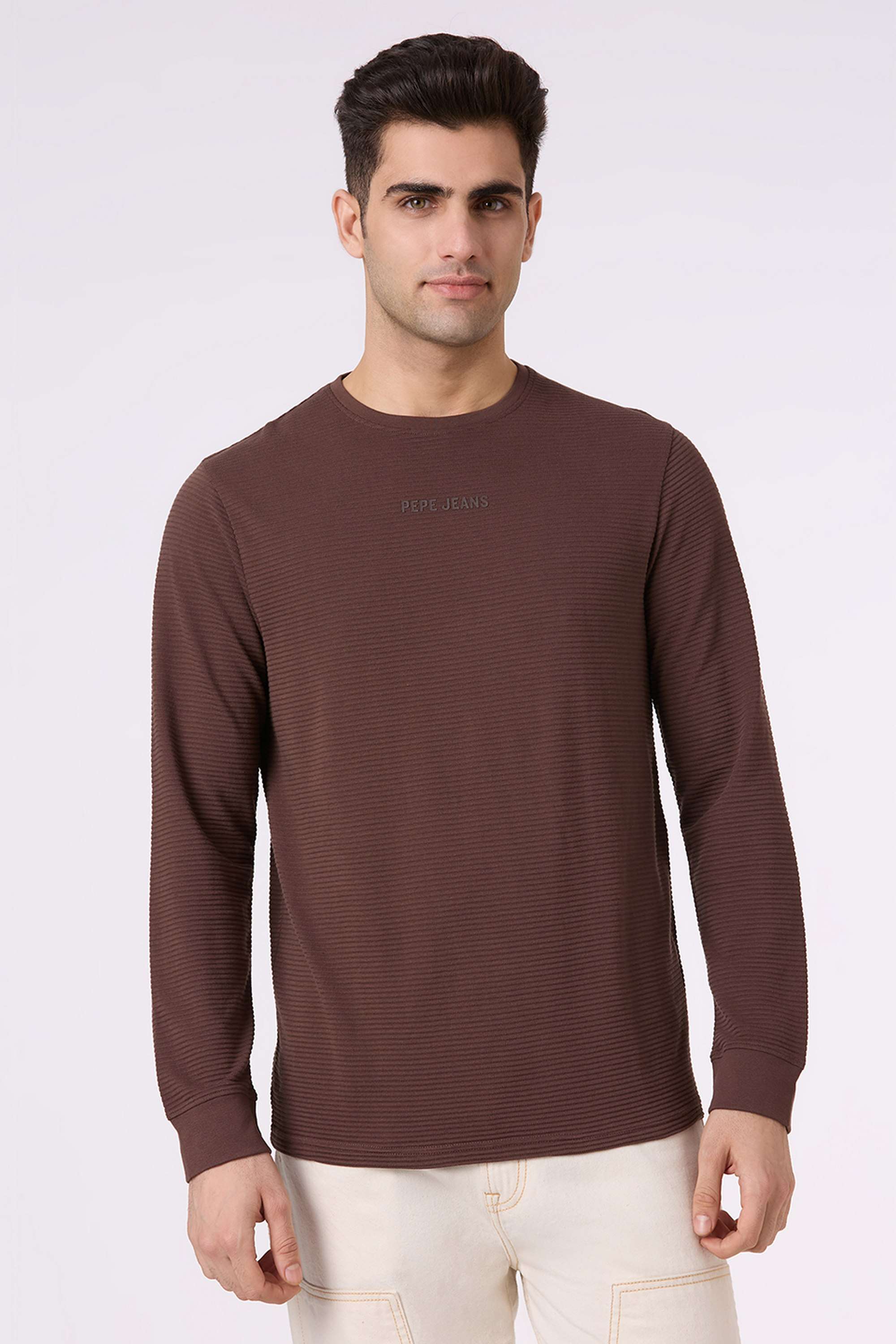 Stripes-Cotton-Blend-Regular-Fit-Men-T-Shirt