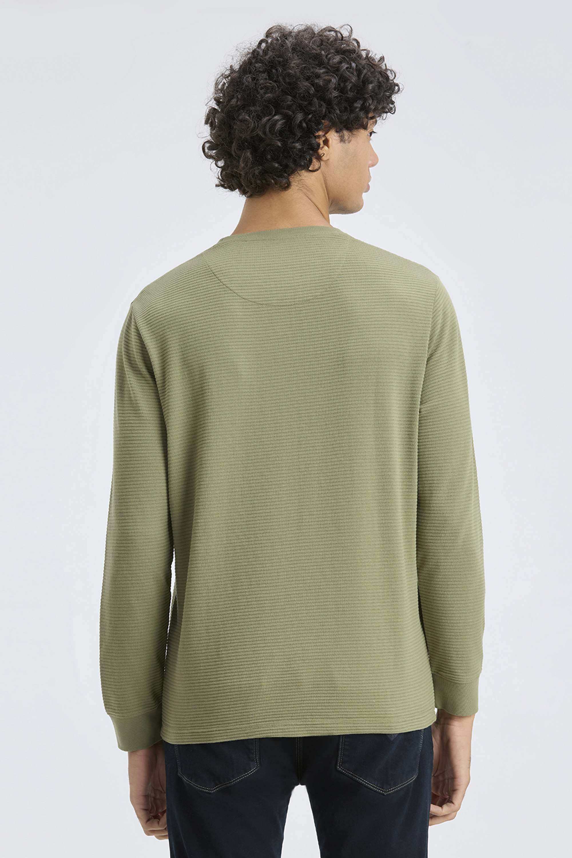 Stripes-Cotton-Blend-Round-Neck-Men-s-T-Shirt