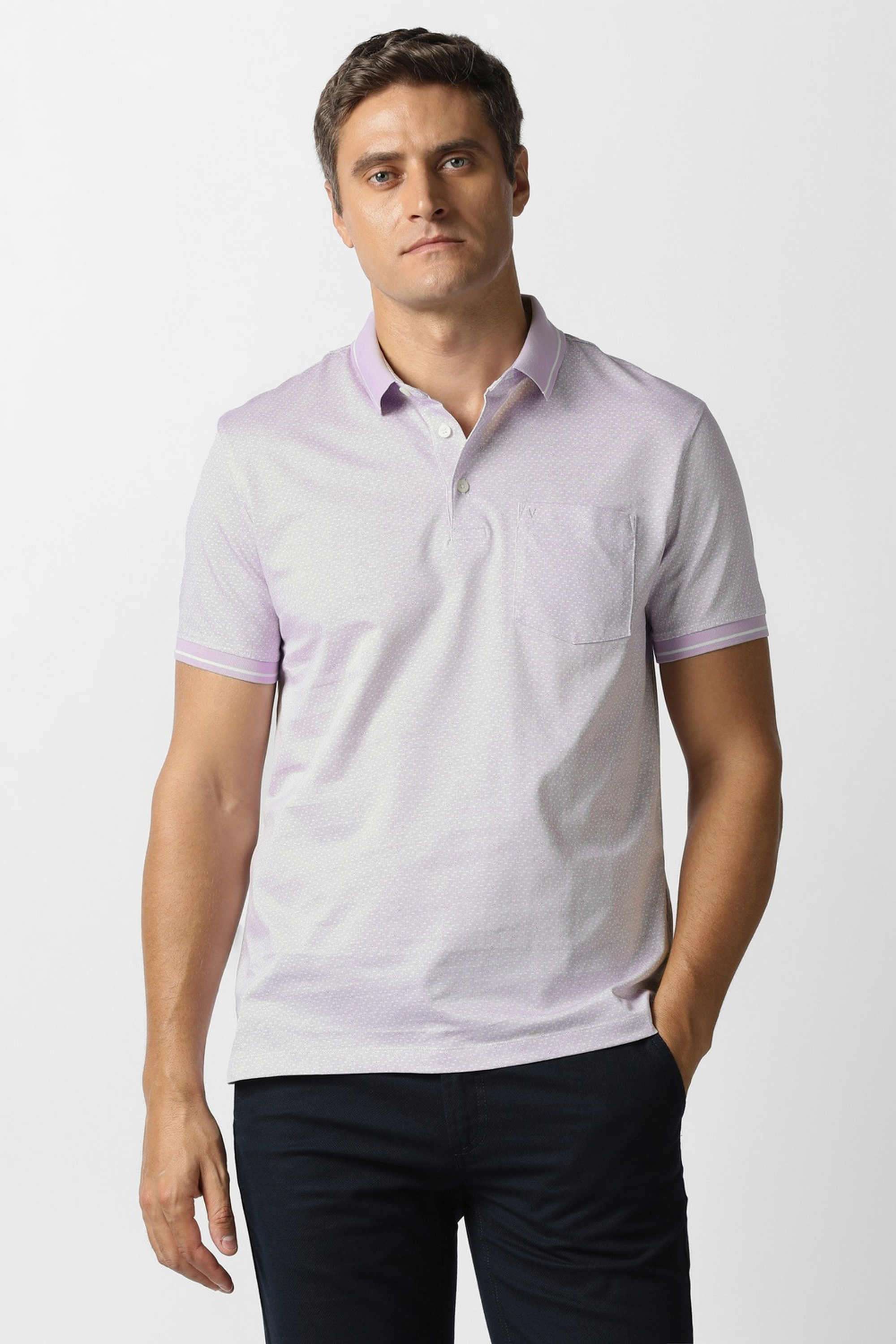 Textured-Blended-Fabric-Regular-Fit-Men-s-T-Shirt